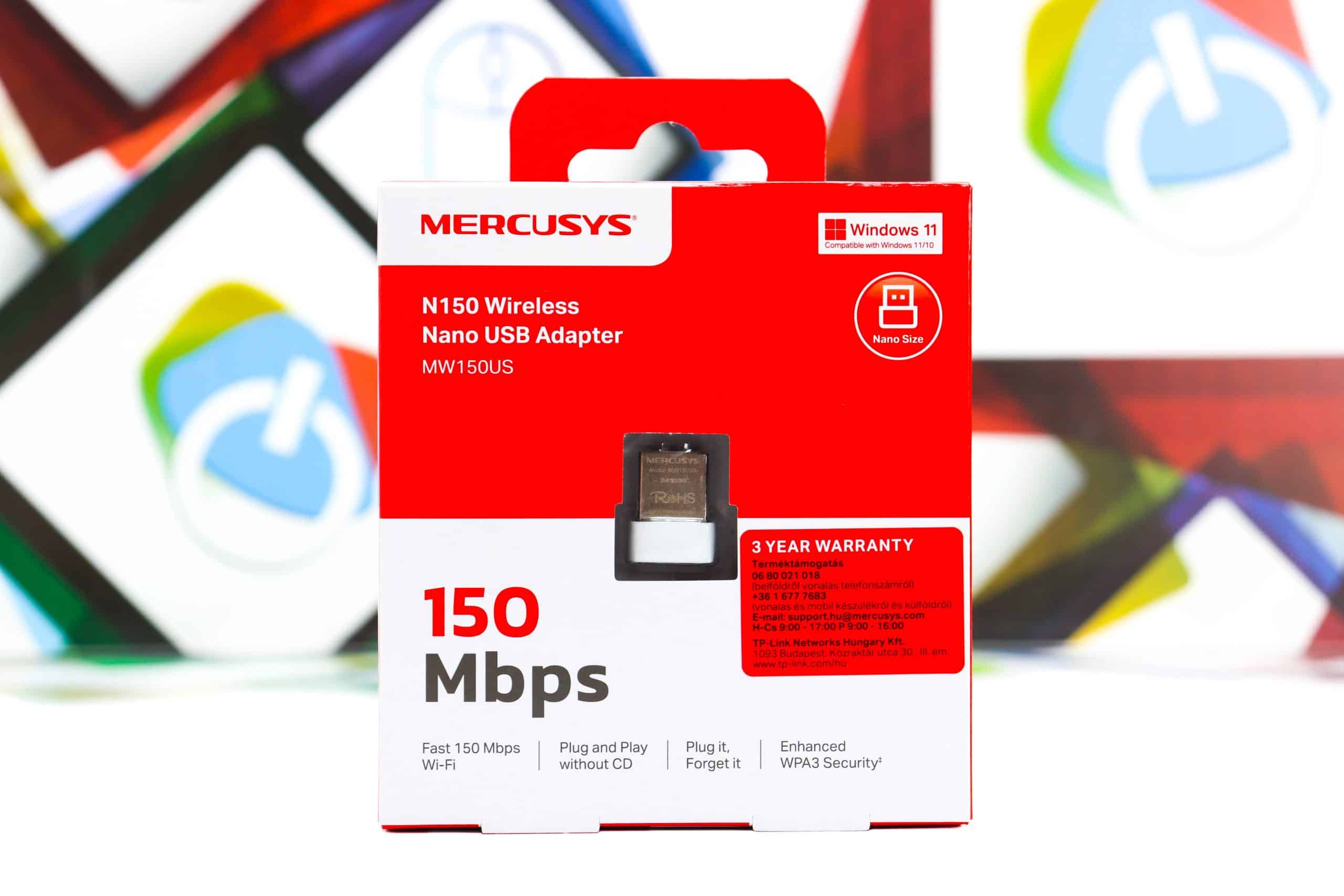 Wireless Nano USB Adapter Mercusys MW150US 150Mbps