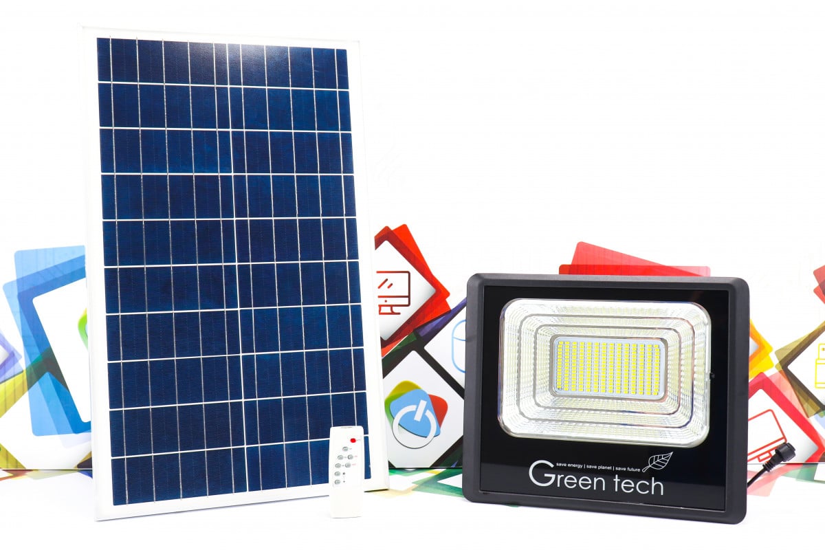 LED solarni reflektor 100W Green Tech SLF-100W-CW IP 65