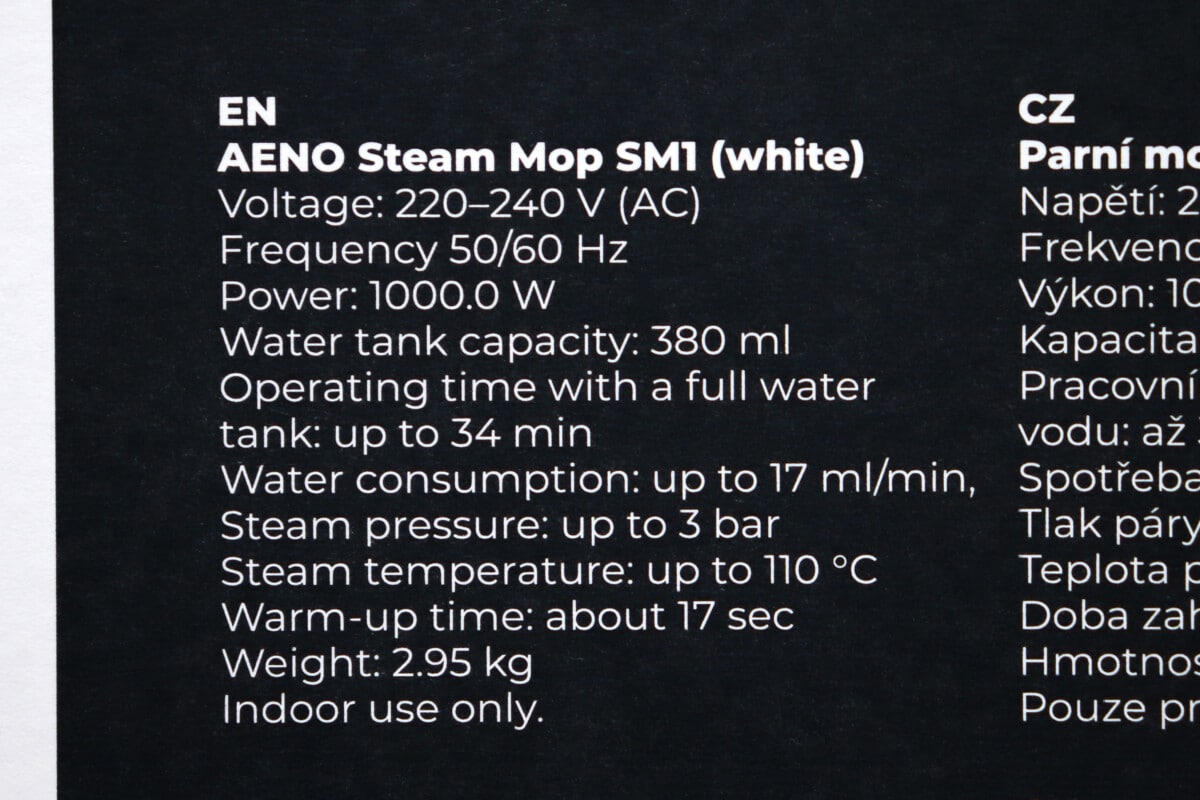 Parni čistač Aeno Steam Mop SM1 - Slika 8