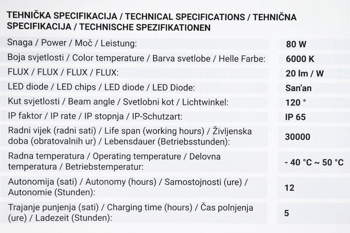 LED solarna ulična rasvjeta GreenTech SLX-80W-CW 80W - Slika 13
