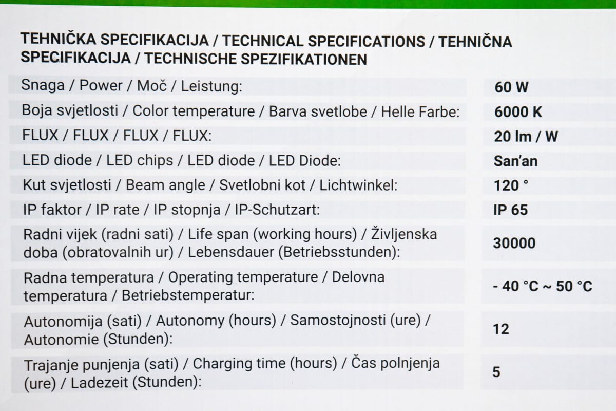 LED solarna ulična rasvjeta GreenTech SLX-60W-CW 60W - Slika 15