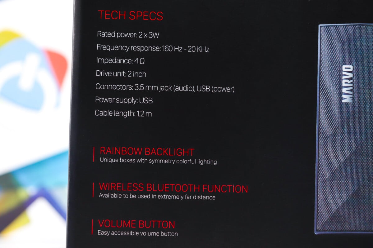 Bluetooth zvučnici Marvo SG-269 2.0 RGB - Slika 10