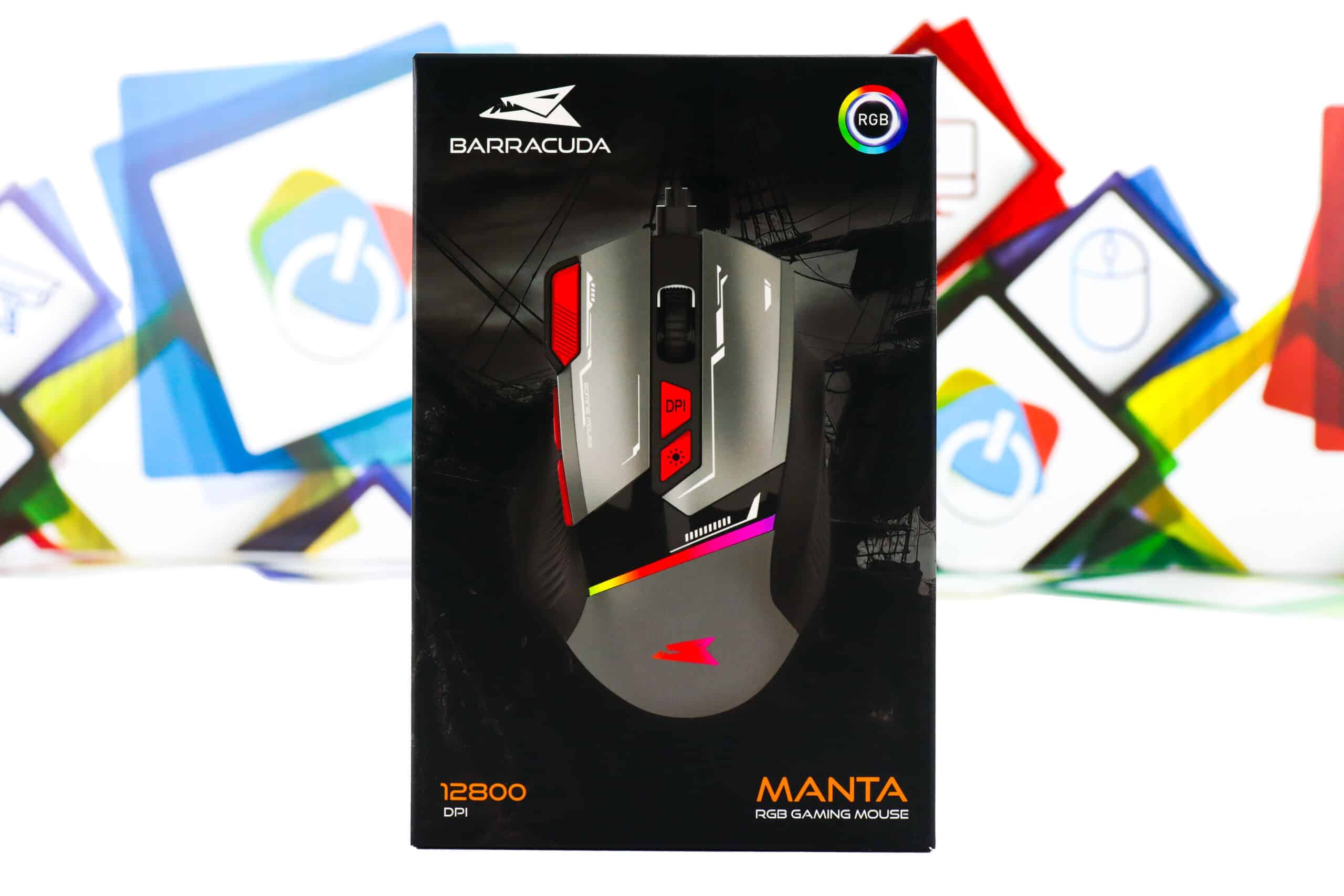 Gaming miš Barracuda Manta 12800dpi BGM-047 Gray RGB