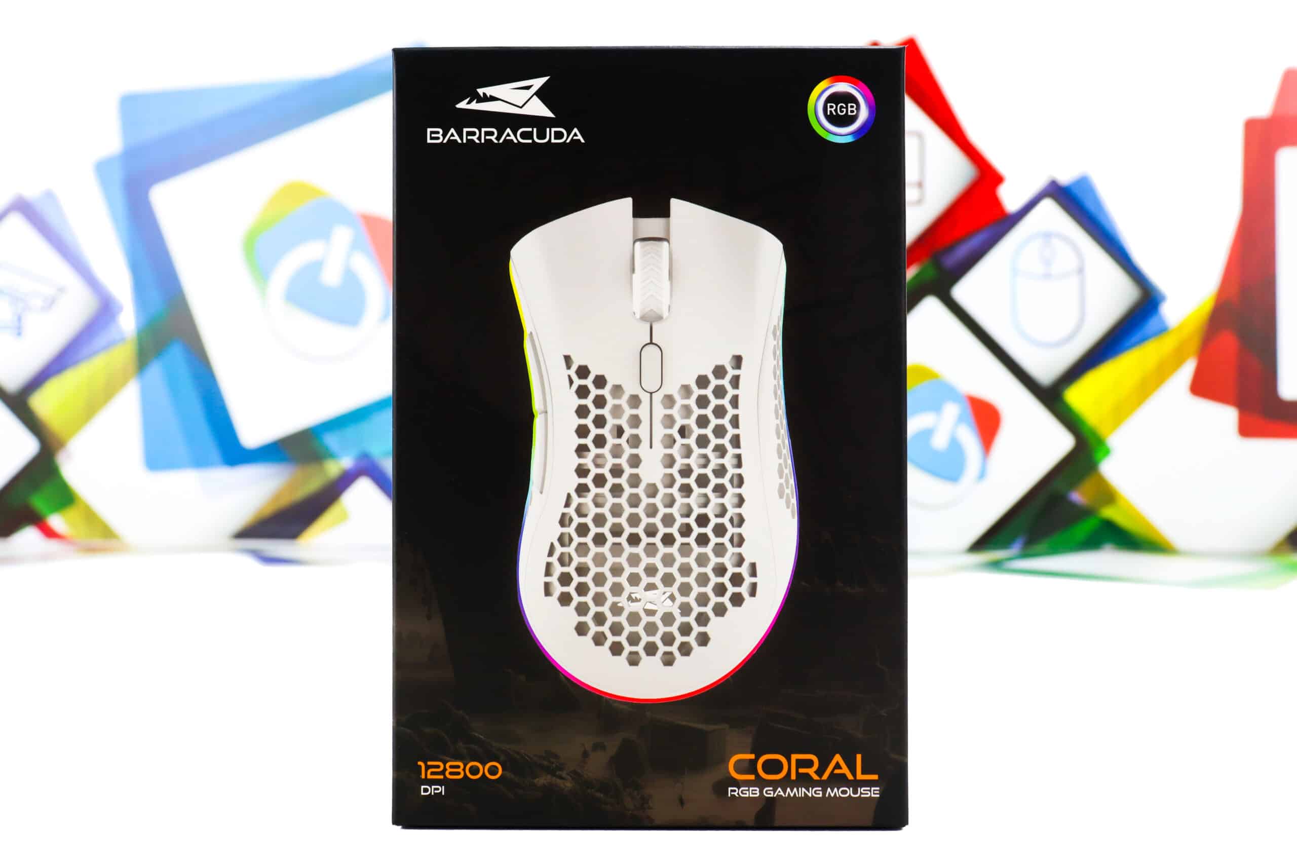 Gaming miš Barracuda Coral 12800dpi BGM-032 White RGB