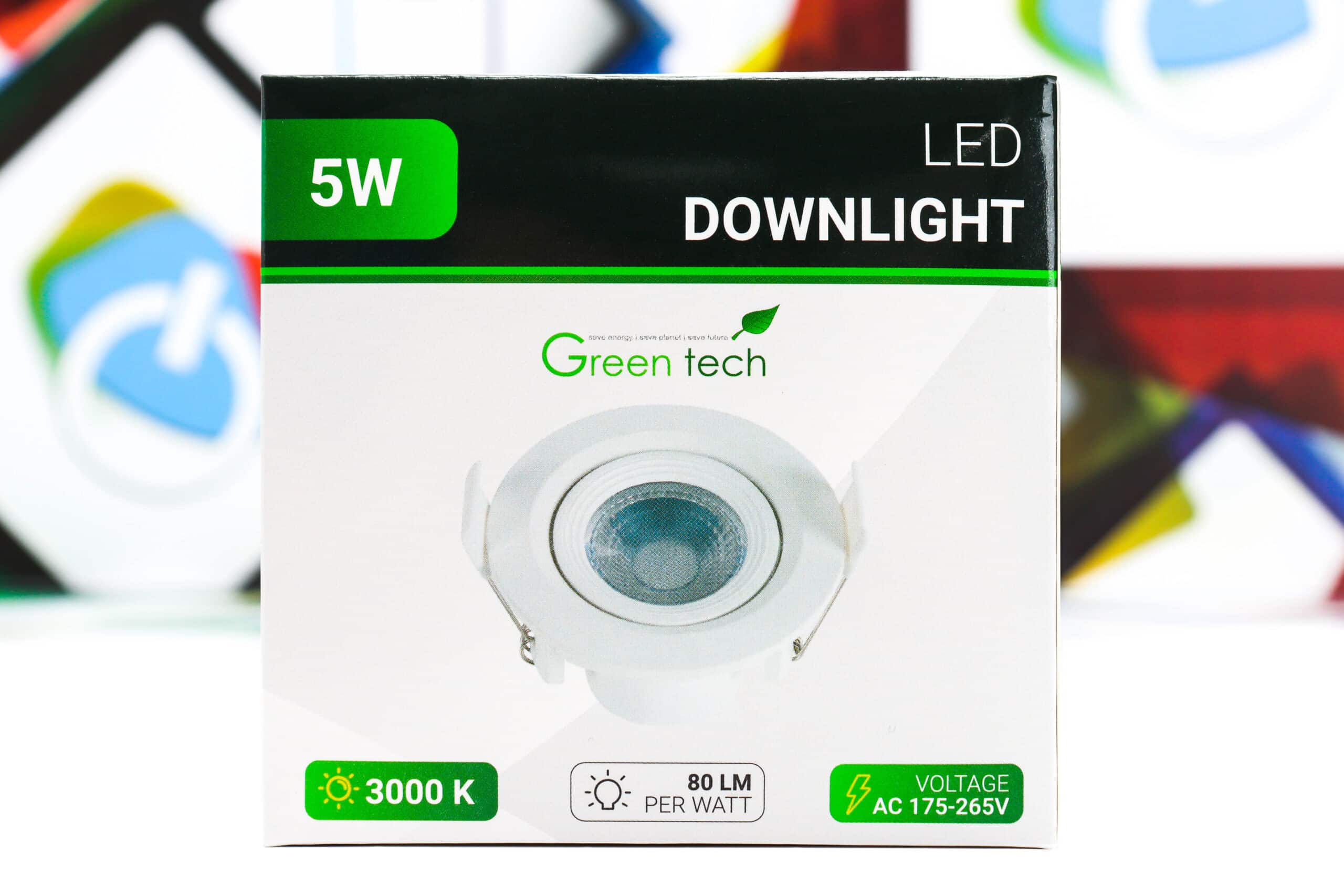Ugradbena LED sijalica Green Tech downlight 1x5W 3000K bijela