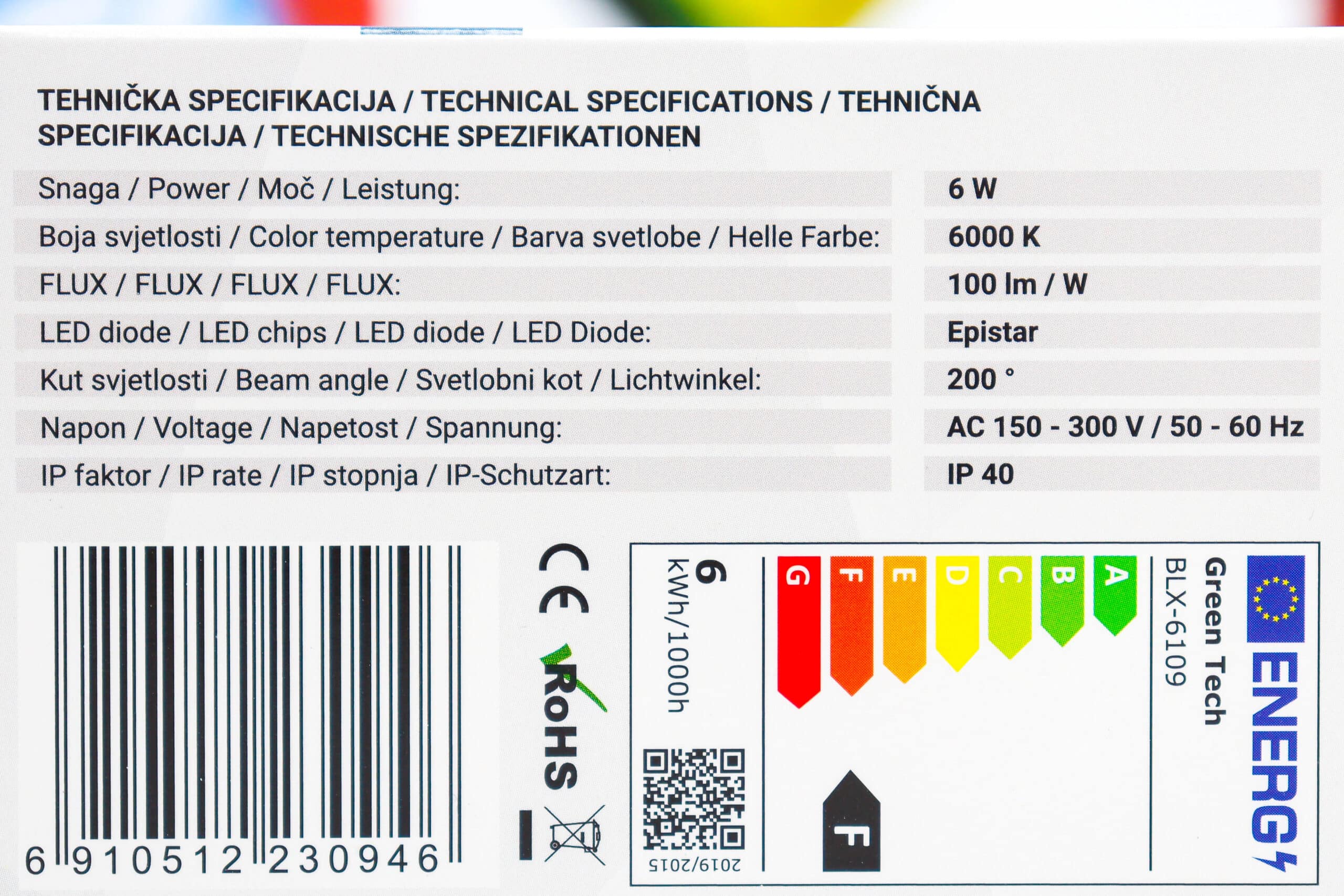 LED sijalica Green Tech BLX-6109 6W E27 6000K - Slika 2