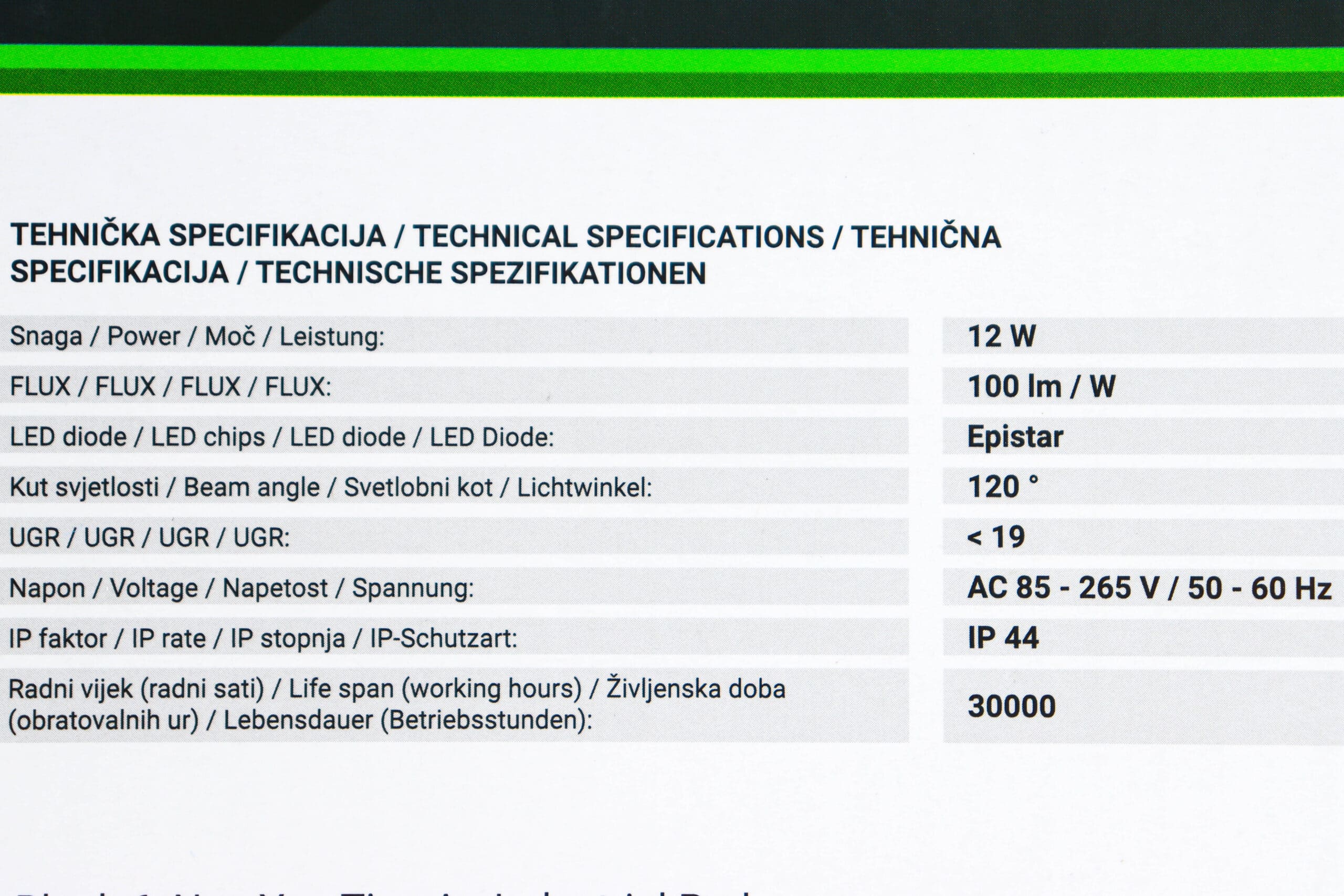 LED panel Green Tech 12W 6500K ugradbeni kvadratni - Slika 2