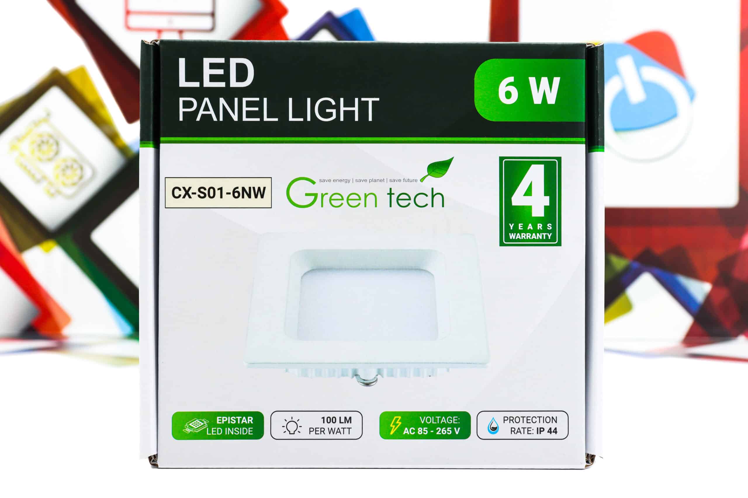 LED panel Green Tech 6W 4200K ugradbeni kvadratni