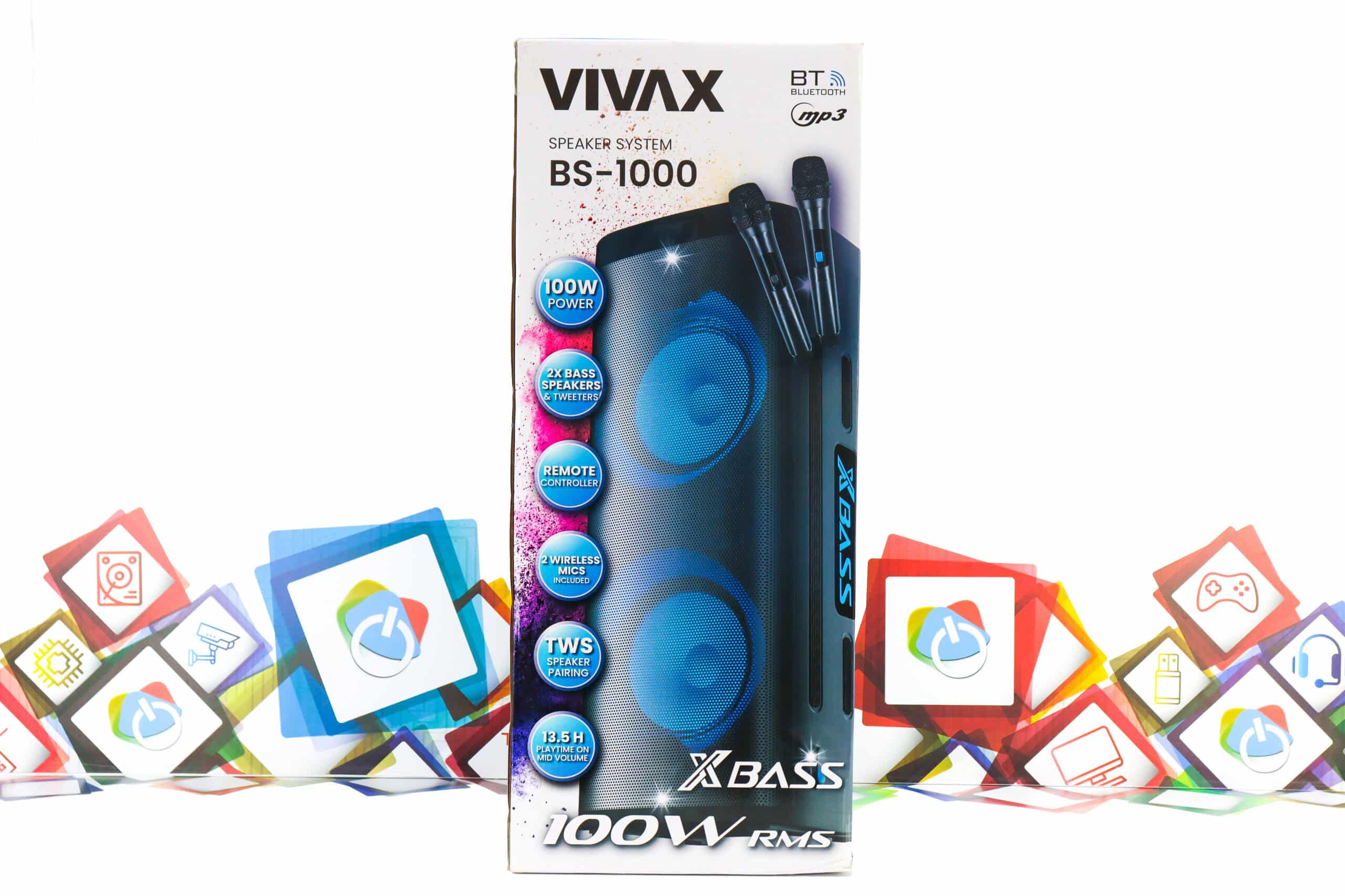 Karaoke bežični zvučnik s 2 mikrofona Vivax BS-1000 - Slika 16