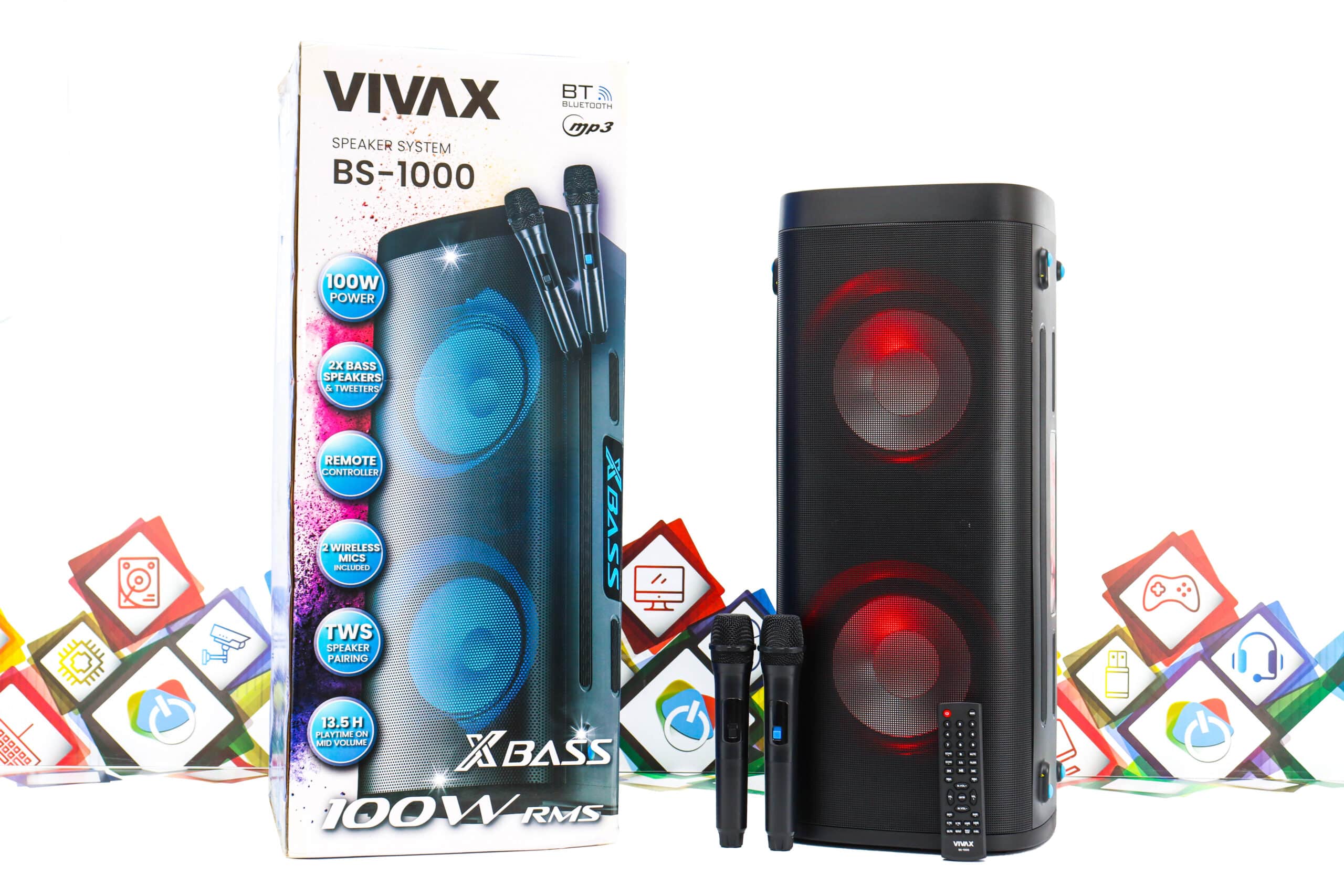Karaoke bežični zvučnik s 2 mikrofona Vivax BS-1000
