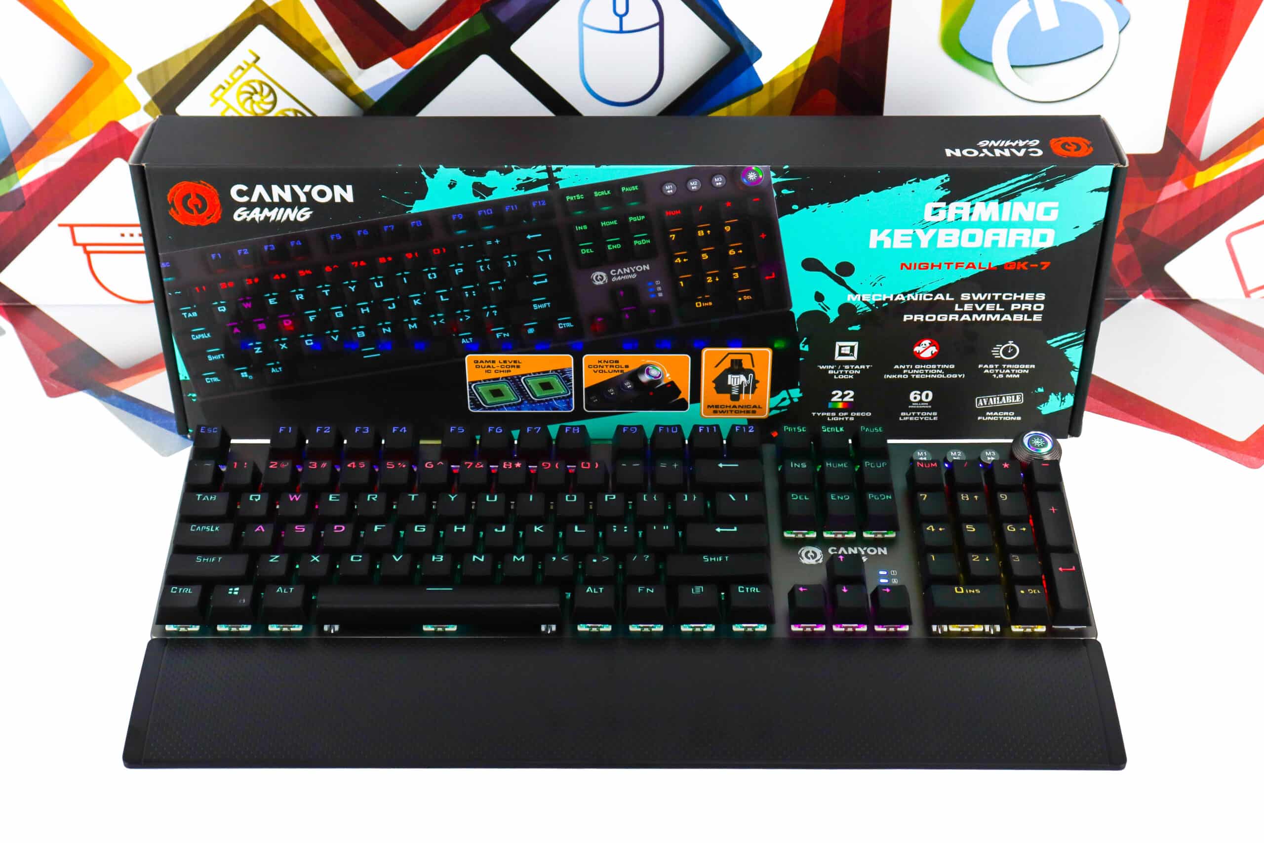 Gaming tipkovnica Canyon Nightfall GK-7 RGB mehanička