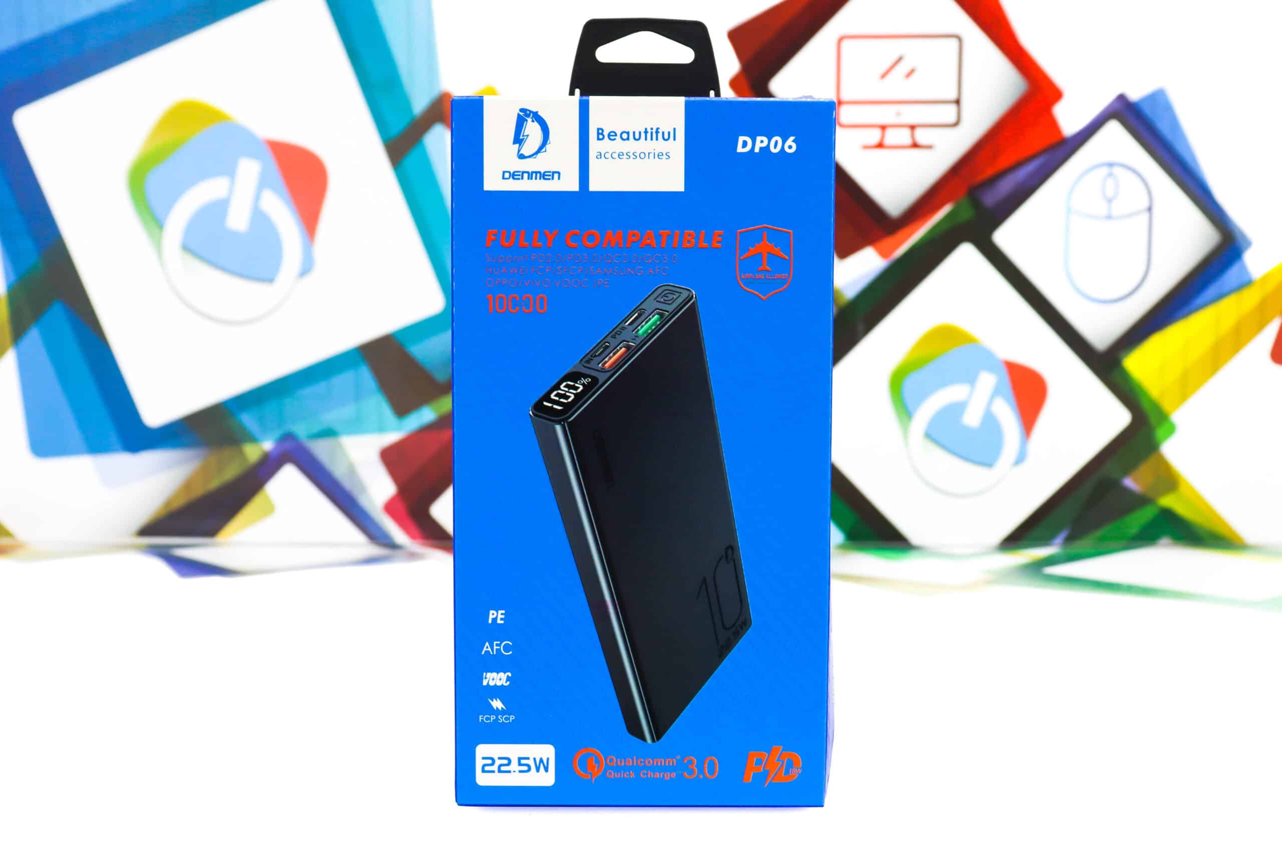 Power Bank Denmen DP06 10.000mAh USB x2 PD+QC 3.0