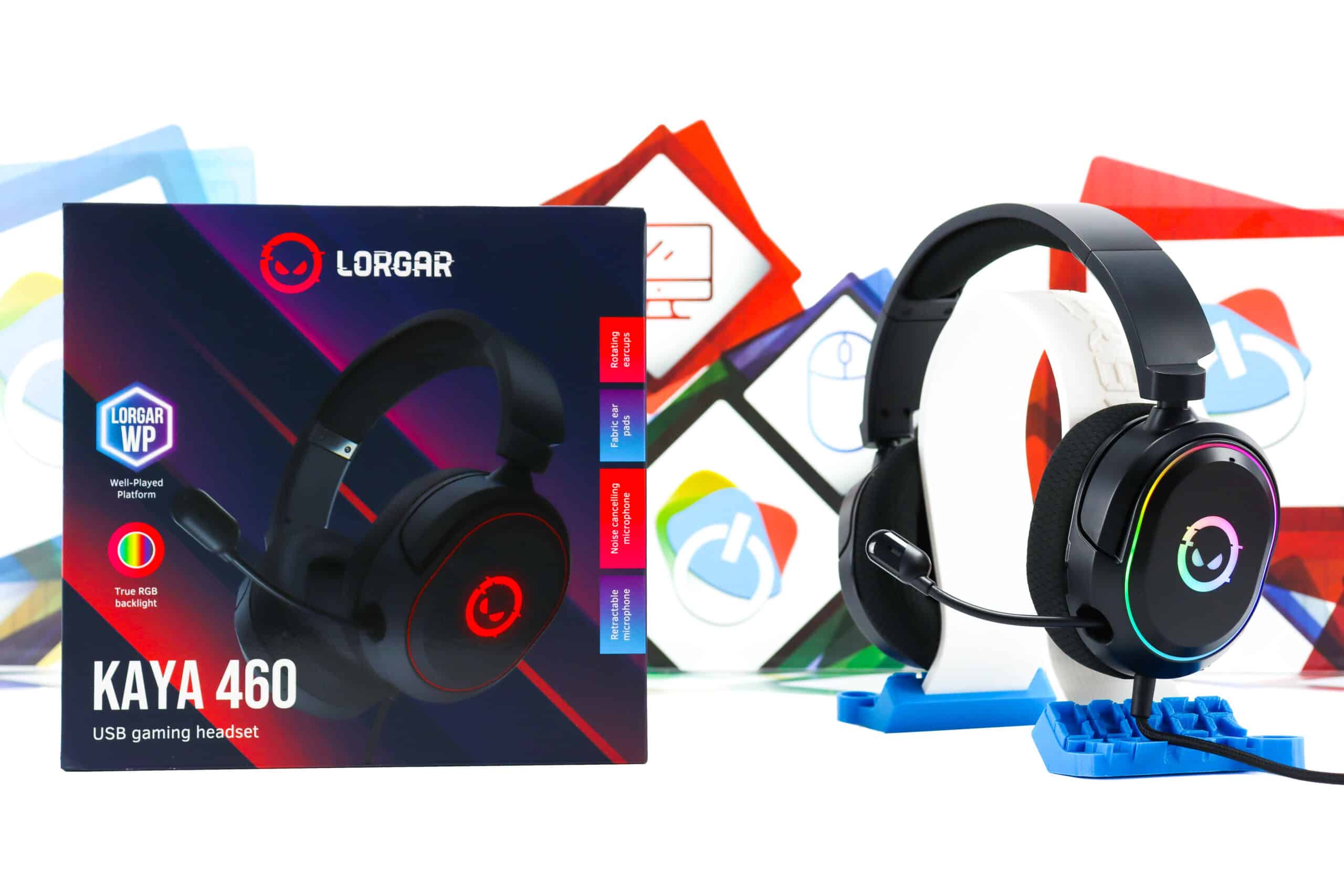 Gaming slušalice Lorgar Kaya 460 crne RGB