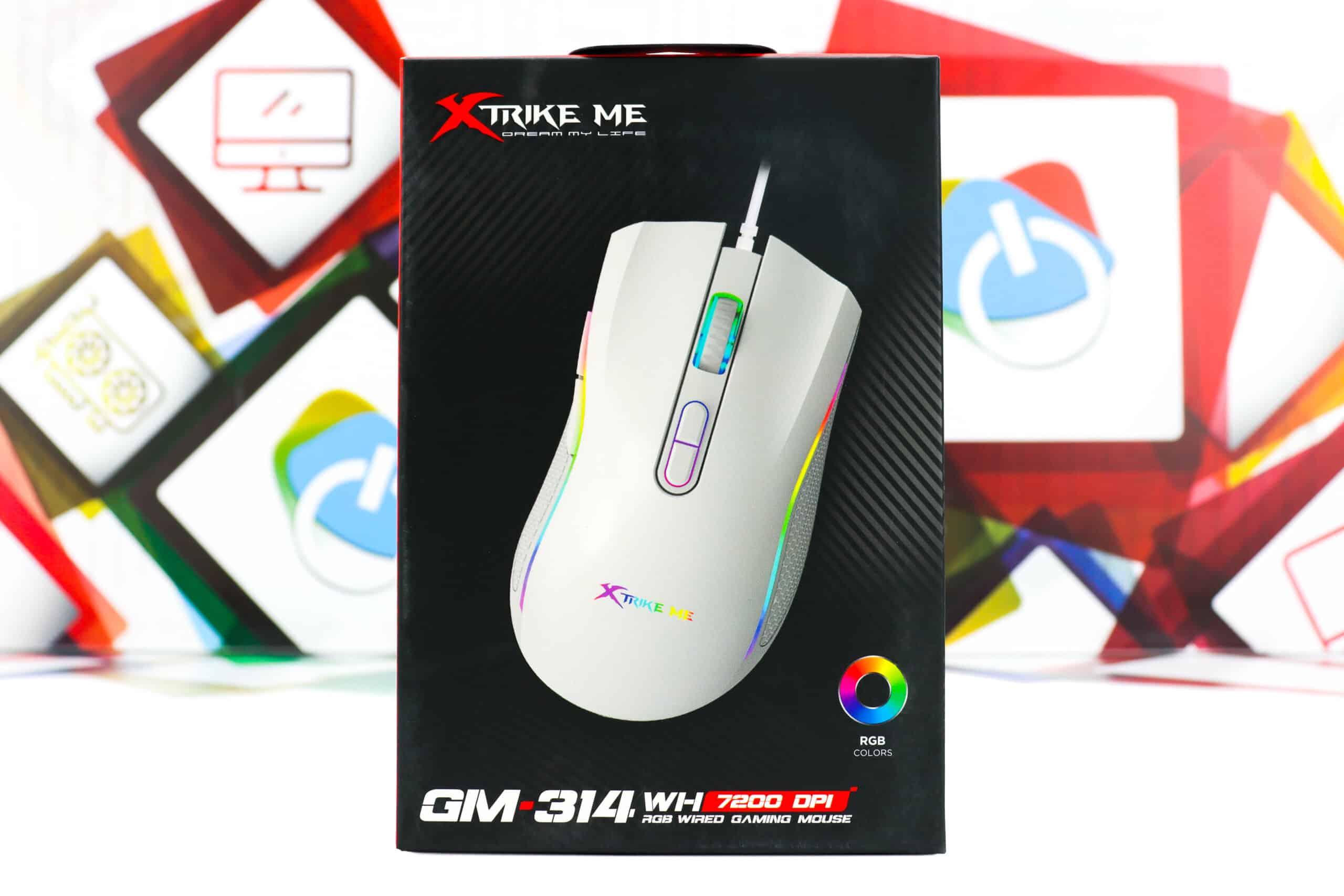 Gaming miš Xtrike Me GM-314 White RGB 7200dpi