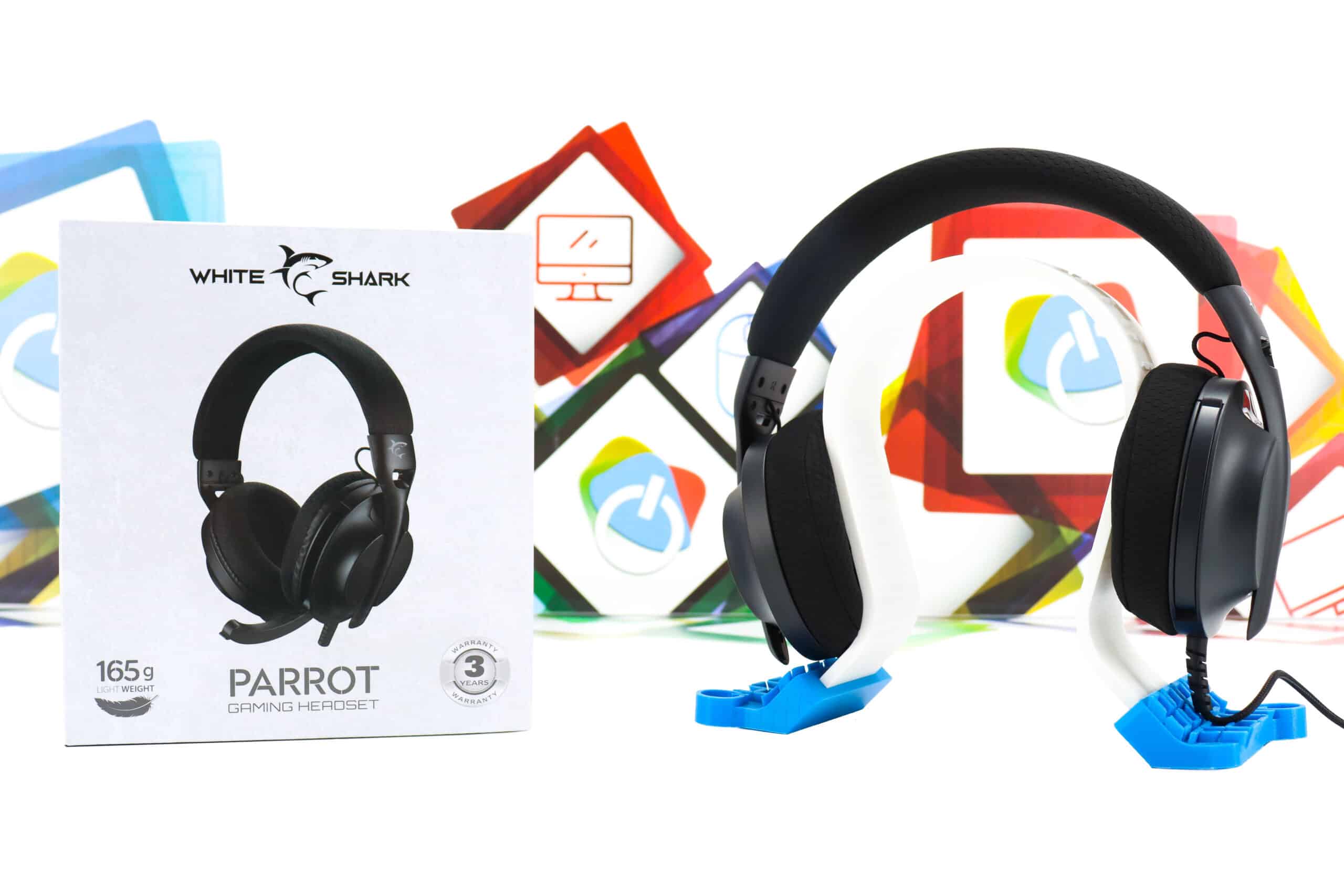 Slušalice White Shark Parrot crne