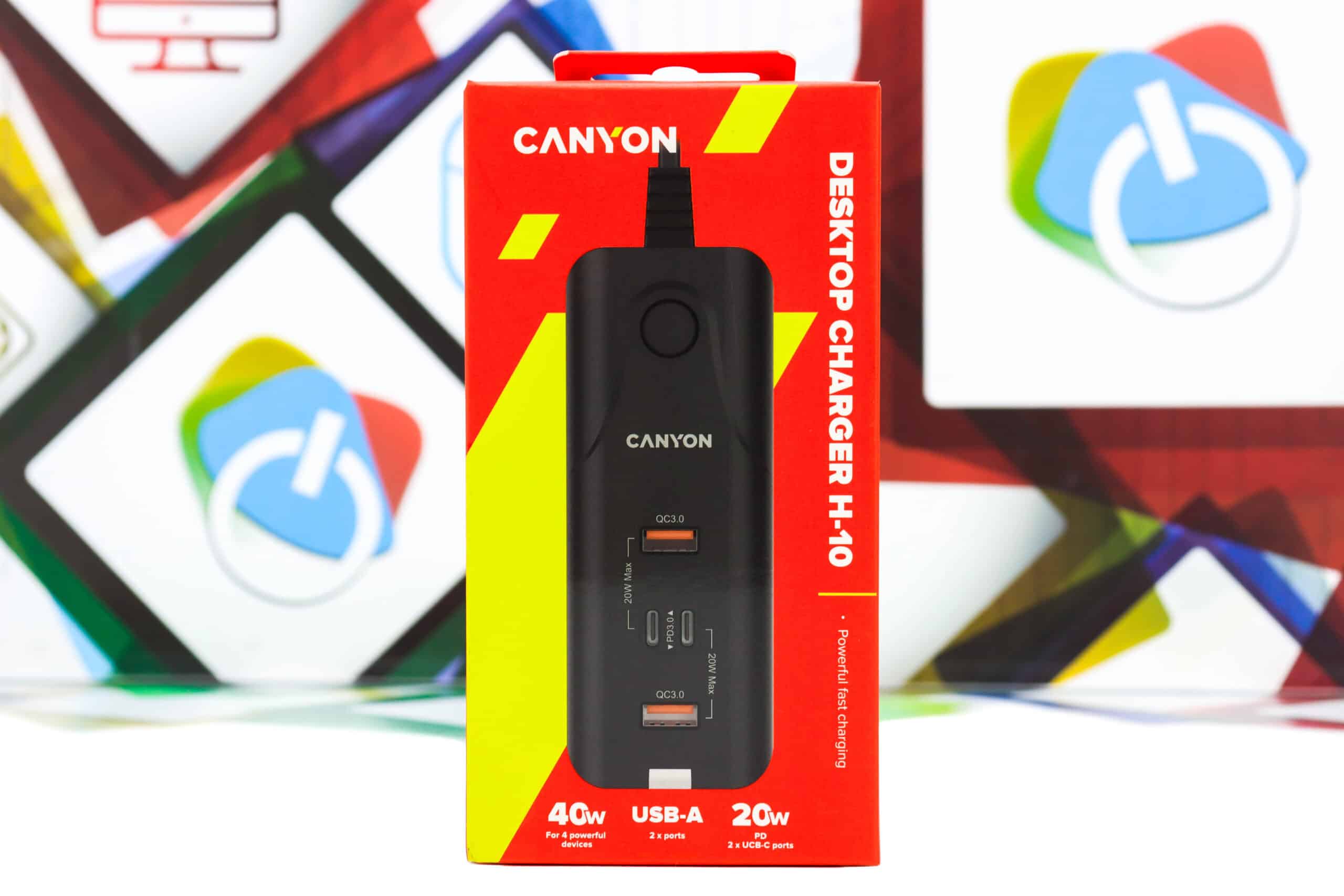 Kućni stolni punjač Canyon Desktop Charger H-10 40W