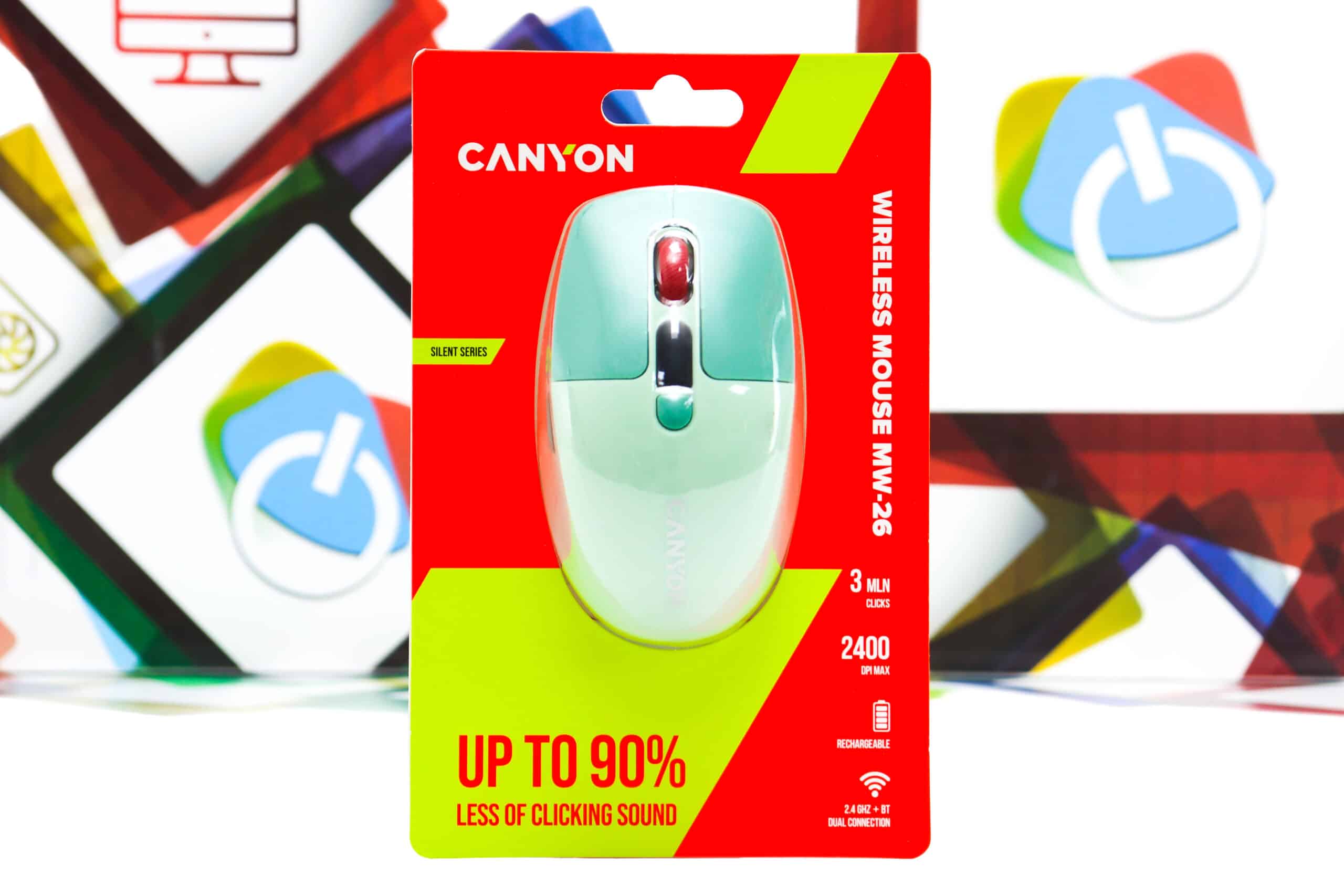 Miš bežični Canyon MW-26 zeleni WiFi BT