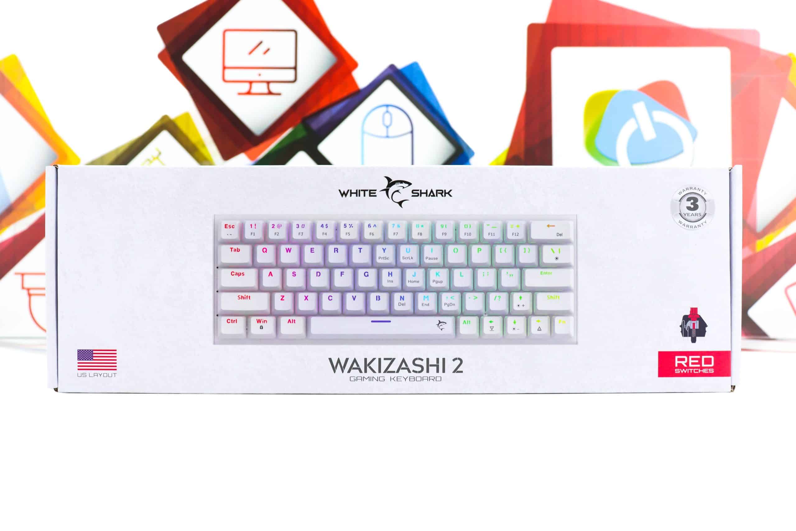 Gaming tipkovnica White Shark Wakizashi 2 red switch bijela