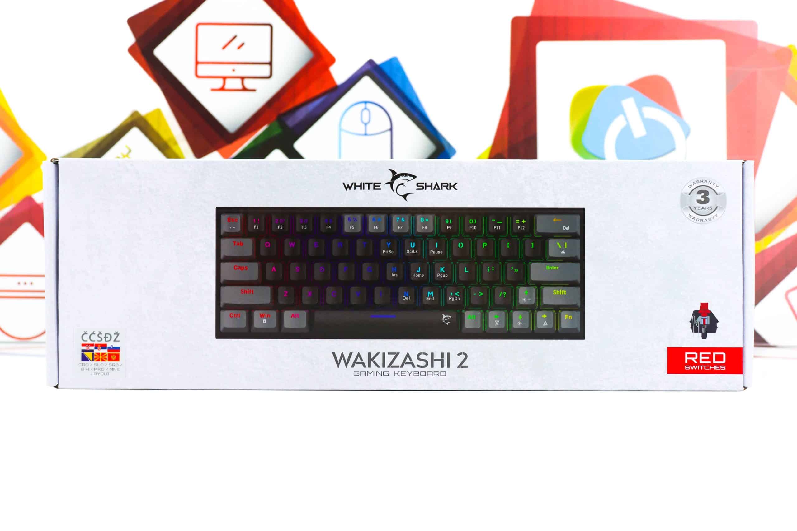 Gaming tipkovnica White Shark Wakizashi 2 red switch crno-siva