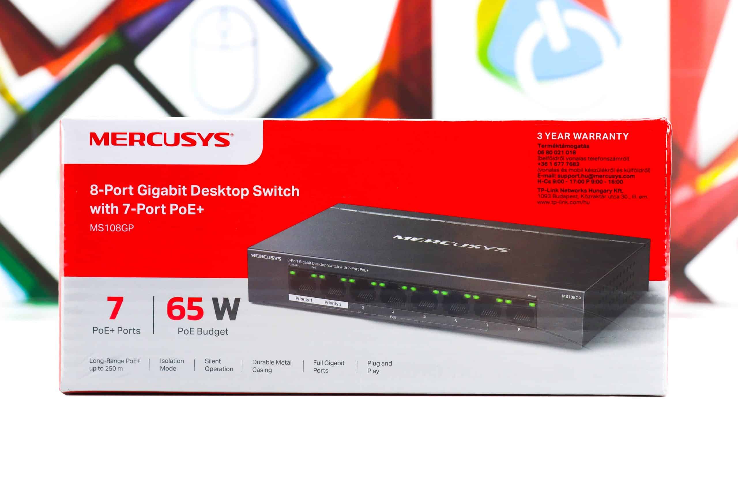 Desktop Switch Mercusys 8-Port 10/100/1000Mbps MS108GP