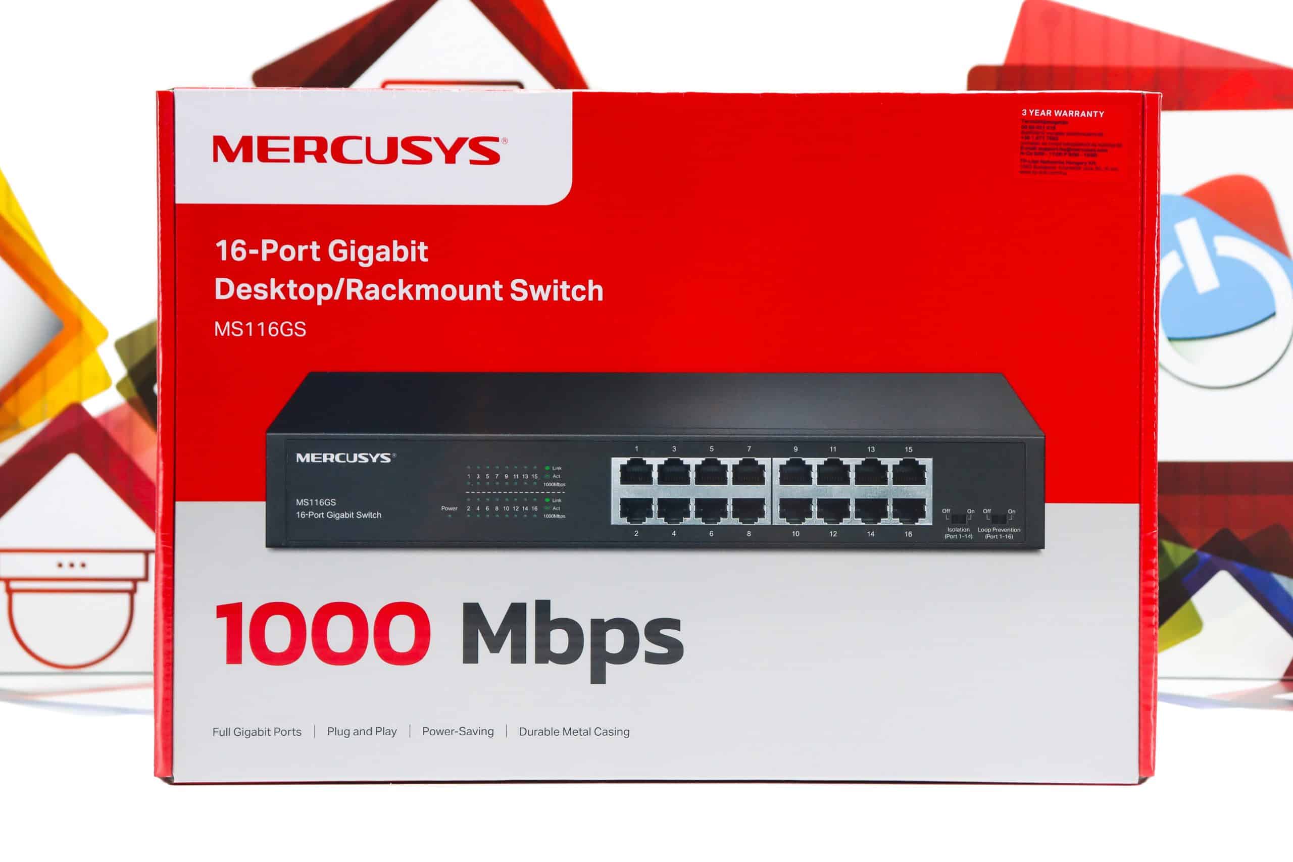 Desktop Switch Mercusys 16-Port 10/100/1000Mbps MS116GS