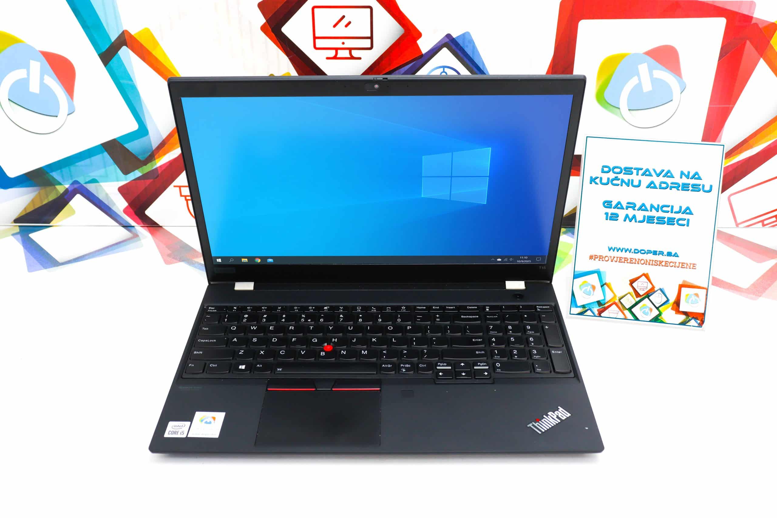 Laptop Lenovo T15 i5-10210u 256GB SSD 16GB DDR4 15,6" Touchscreen
