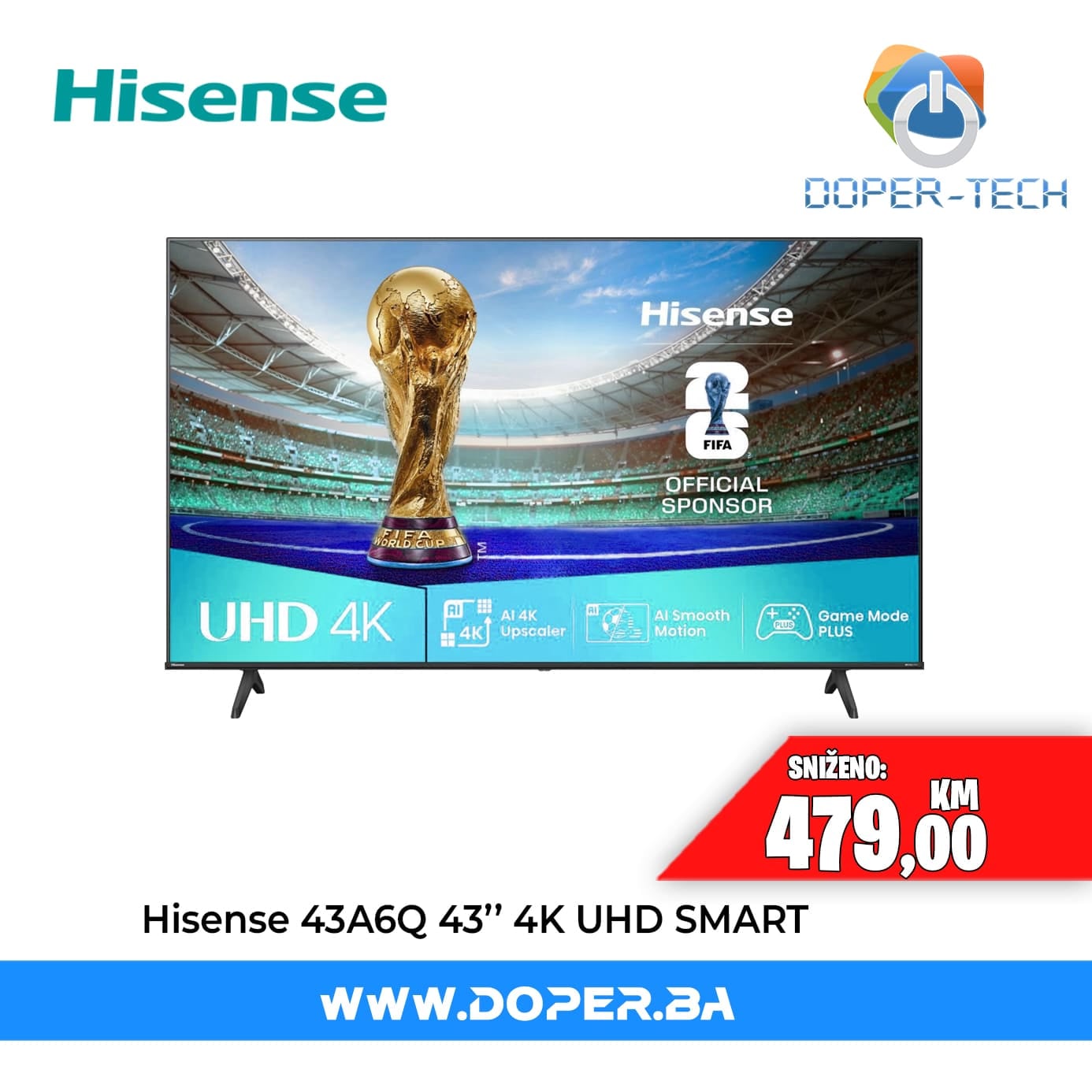TV Hisense 43A6Q 43'' LED 4K UHD Smart