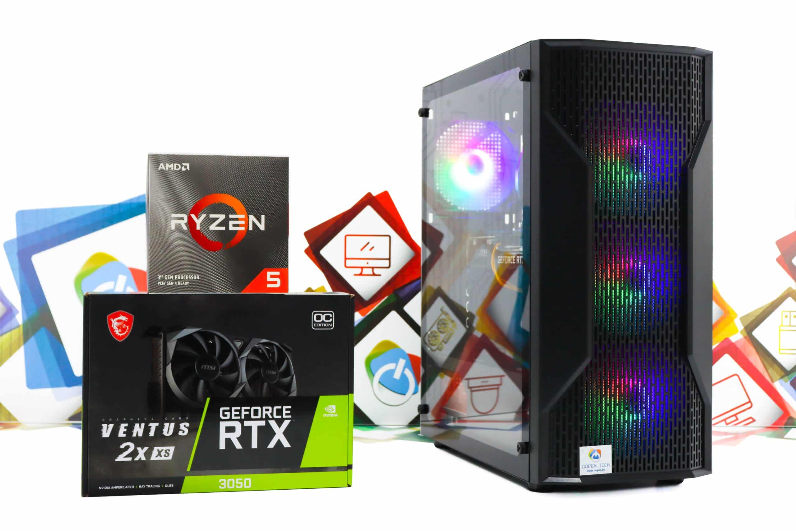 Gaming PC Cougar MX110-07 R5 3600 RTX 3050 1TB SSD 16GB DDR4 - Slika 2