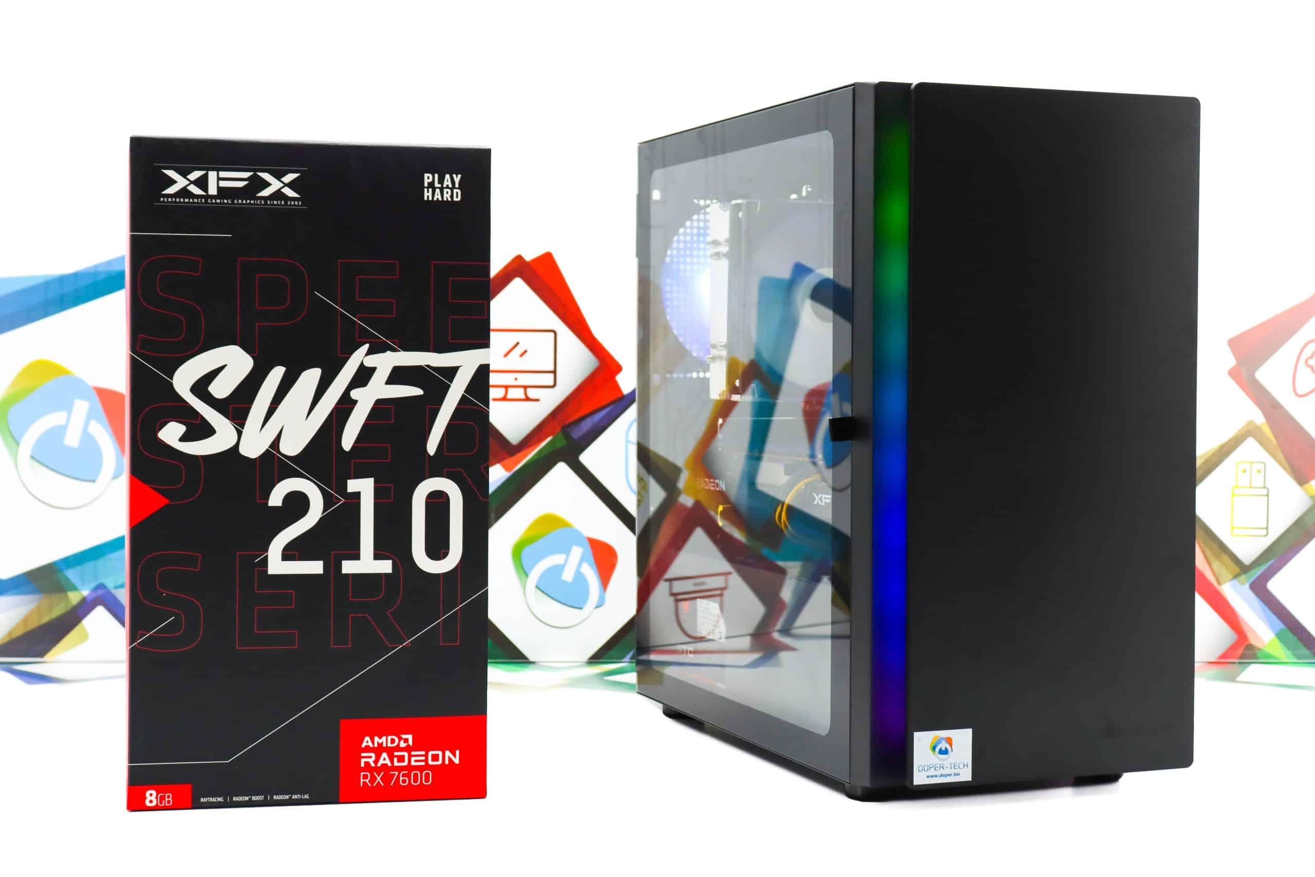 Gaming PC Cougar Purity-21B R5 5500 RX 7600 480GB SSD 16GB DDR4 - Slika 2