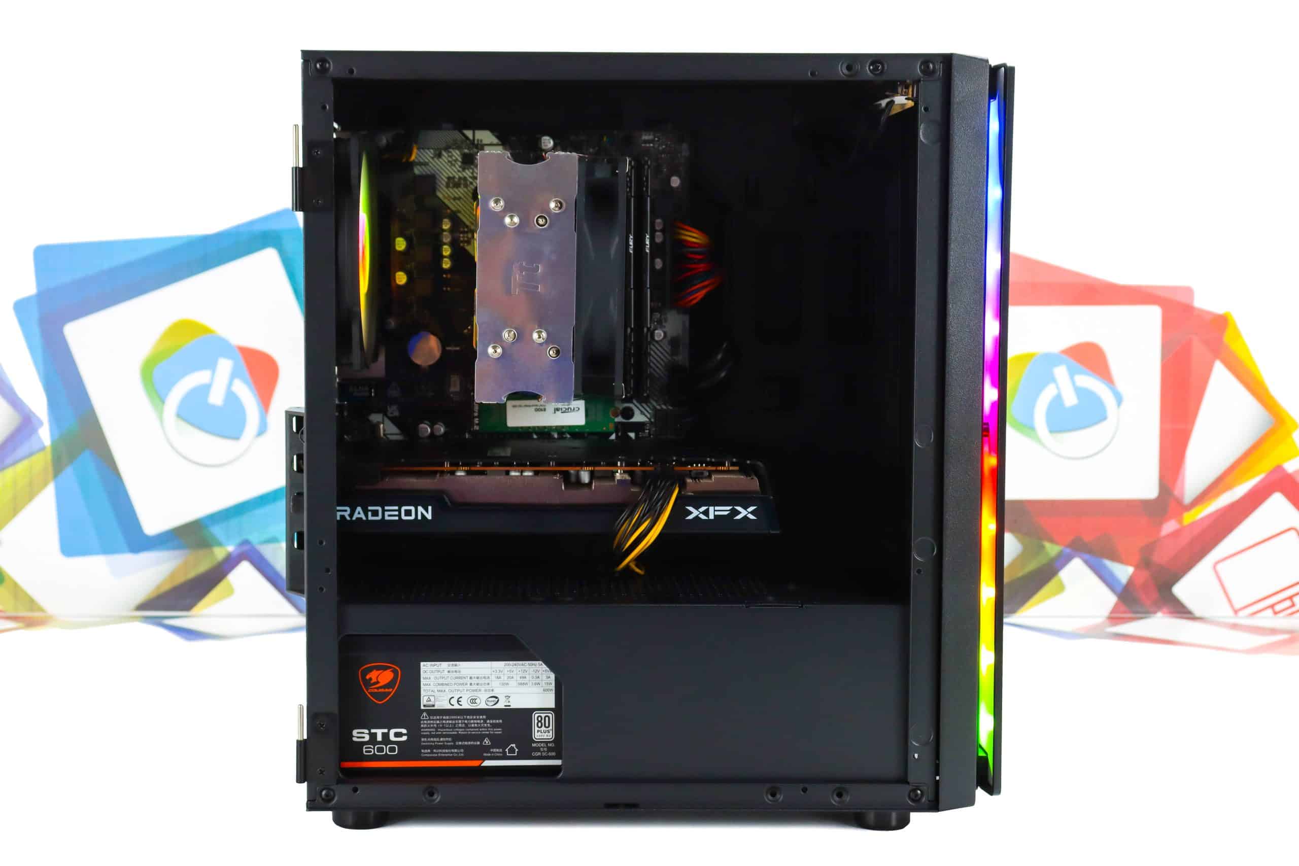 Gaming PC Cougar Purity-21B R5 5500 RX 7600 480GB SSD 16GB DDR4 - Slika 8