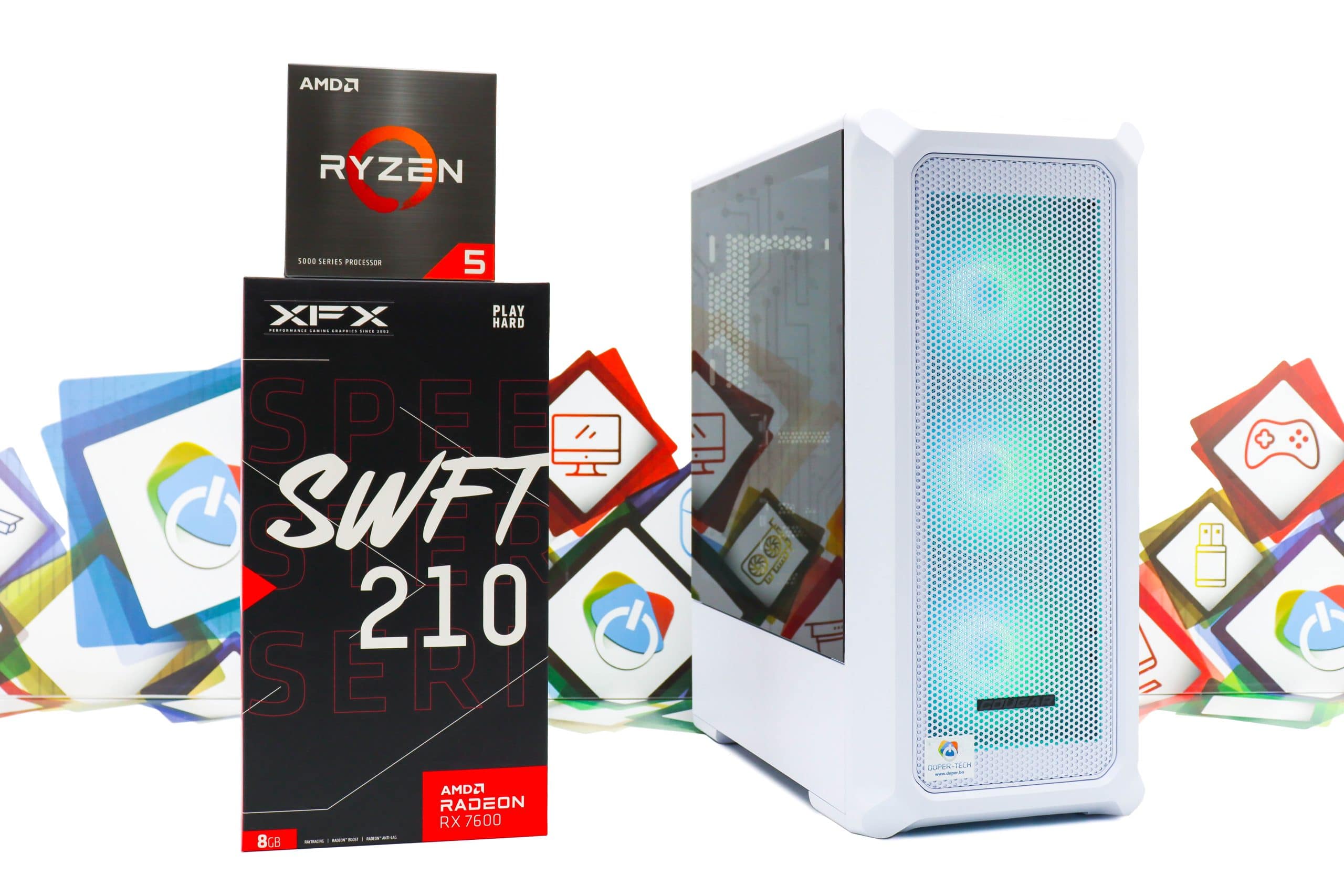 Gaming PC Archon 2 Mesh-50W R5 5600X RX 7600 500GB SSD 16GB DDR4 - Slika 2