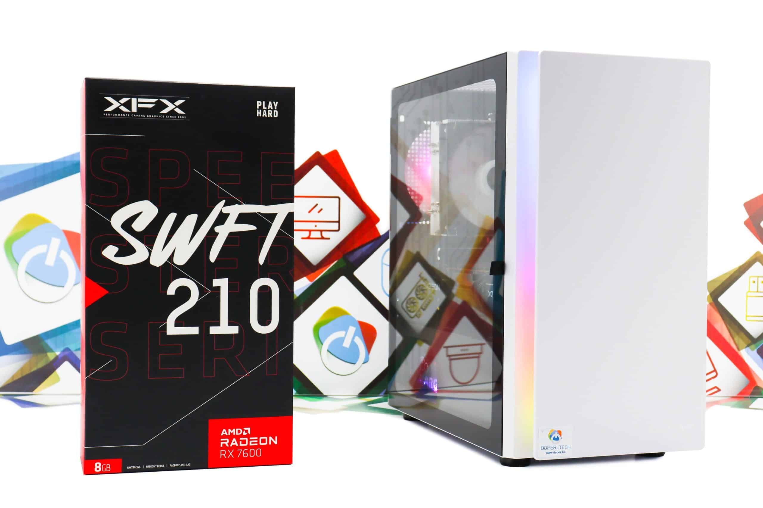 Gaming PC Cougar Purity-22W R7 5700X RX 7600 500GB SSD 16GB DDR4 - Slika 2