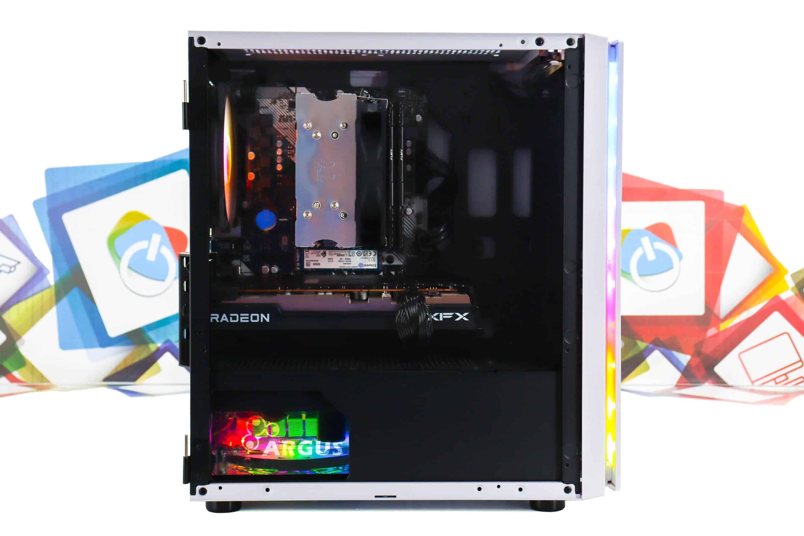 Gaming PC Cougar Purity-22W R7 5700X RX 7600 500GB SSD 16GB DDR4 - Slika 8