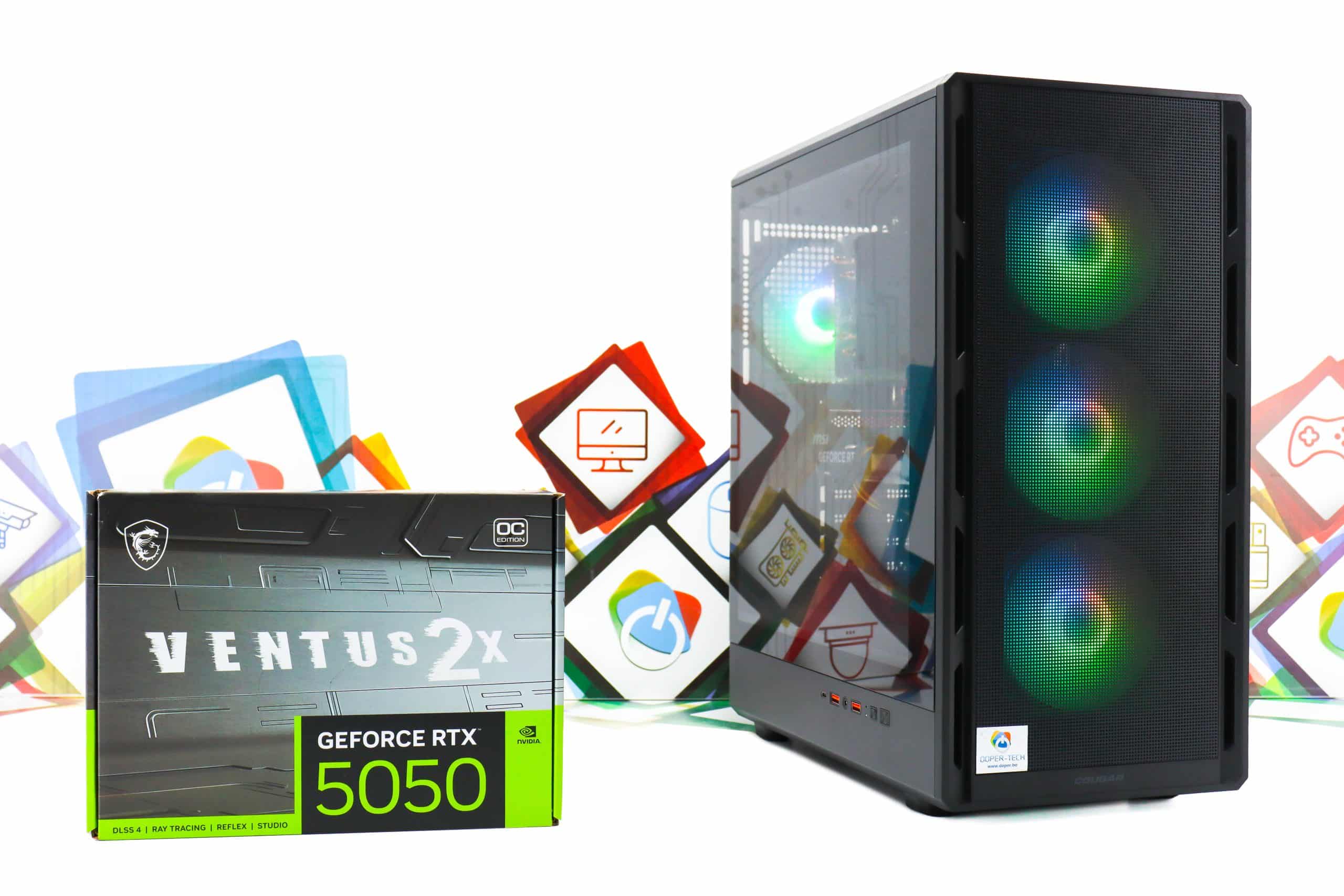 Gaming PC Airface Pure Pro-02 R5 5500 RTX 5050 480GB SSD 16GB DDR4 - Slika 2