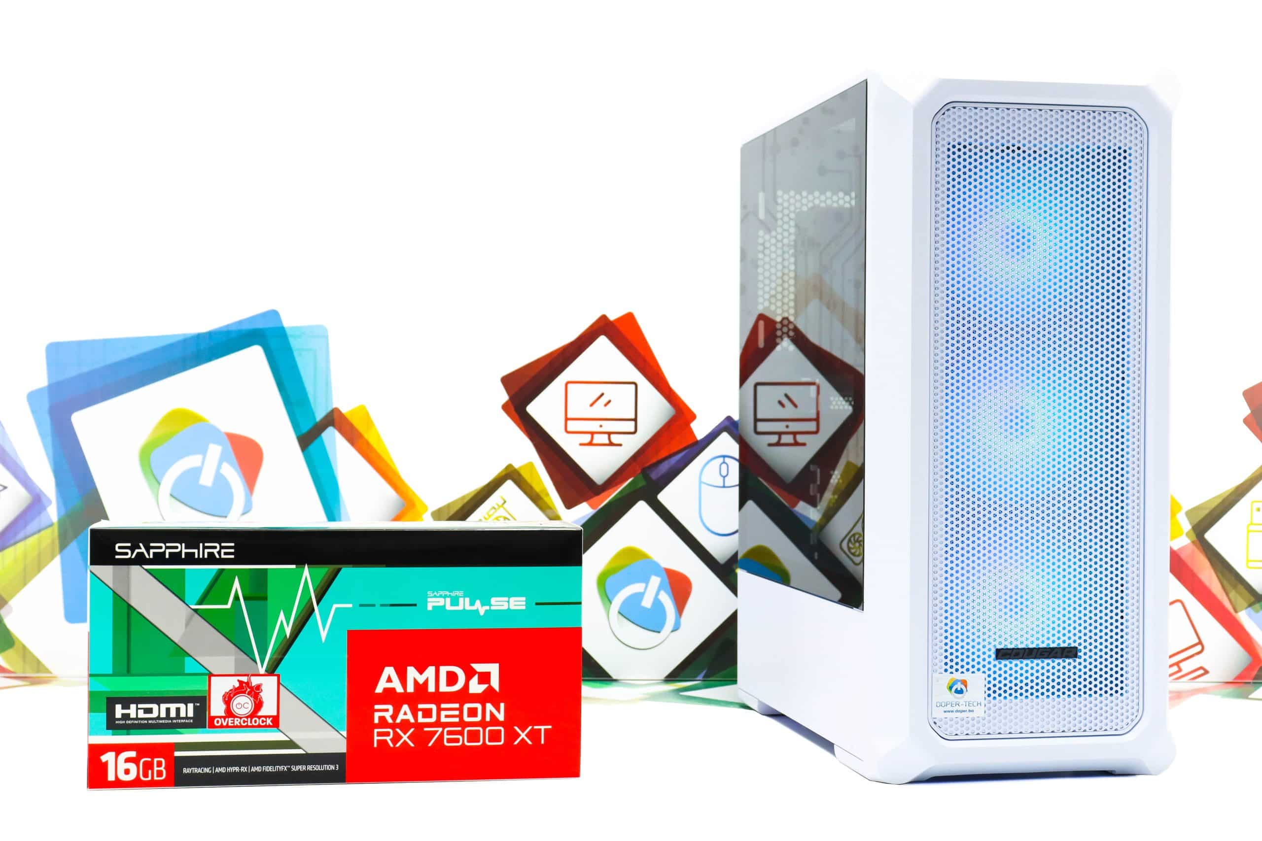 Gaming PC Archon 2 Mesh-52W R5 5600X RX 7600 XT 1TB SSD 16GB DDR4 - Slika 2