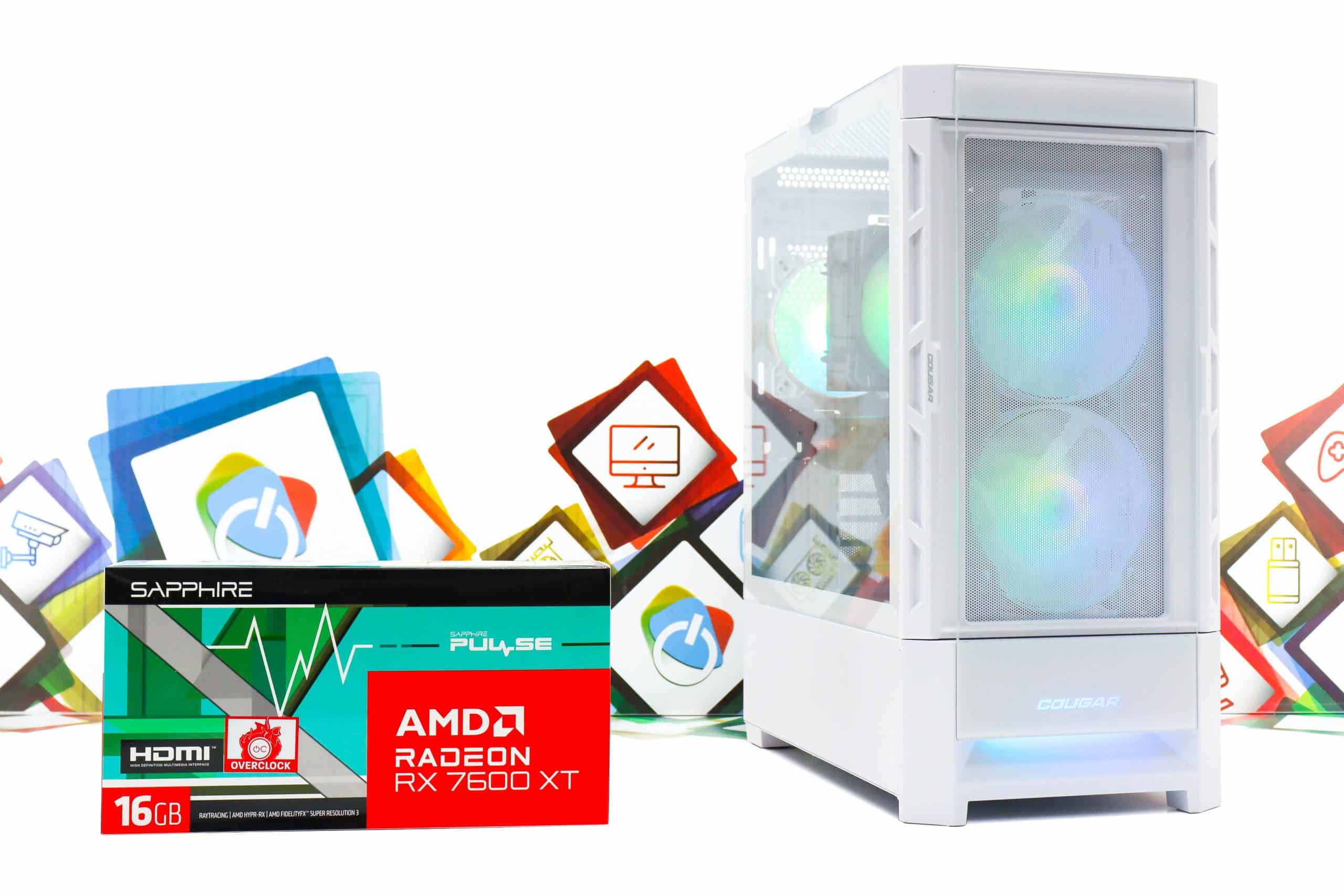 Gaming PC Cougar DuoFace 26W R5 7600X RX 7600 XT 1TB SSD 32GB DDR5 - Slika 2