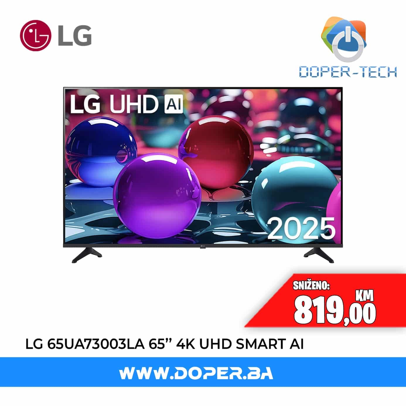 TV LG 65UA73003LA 65'' LED UHD 4K Smart
