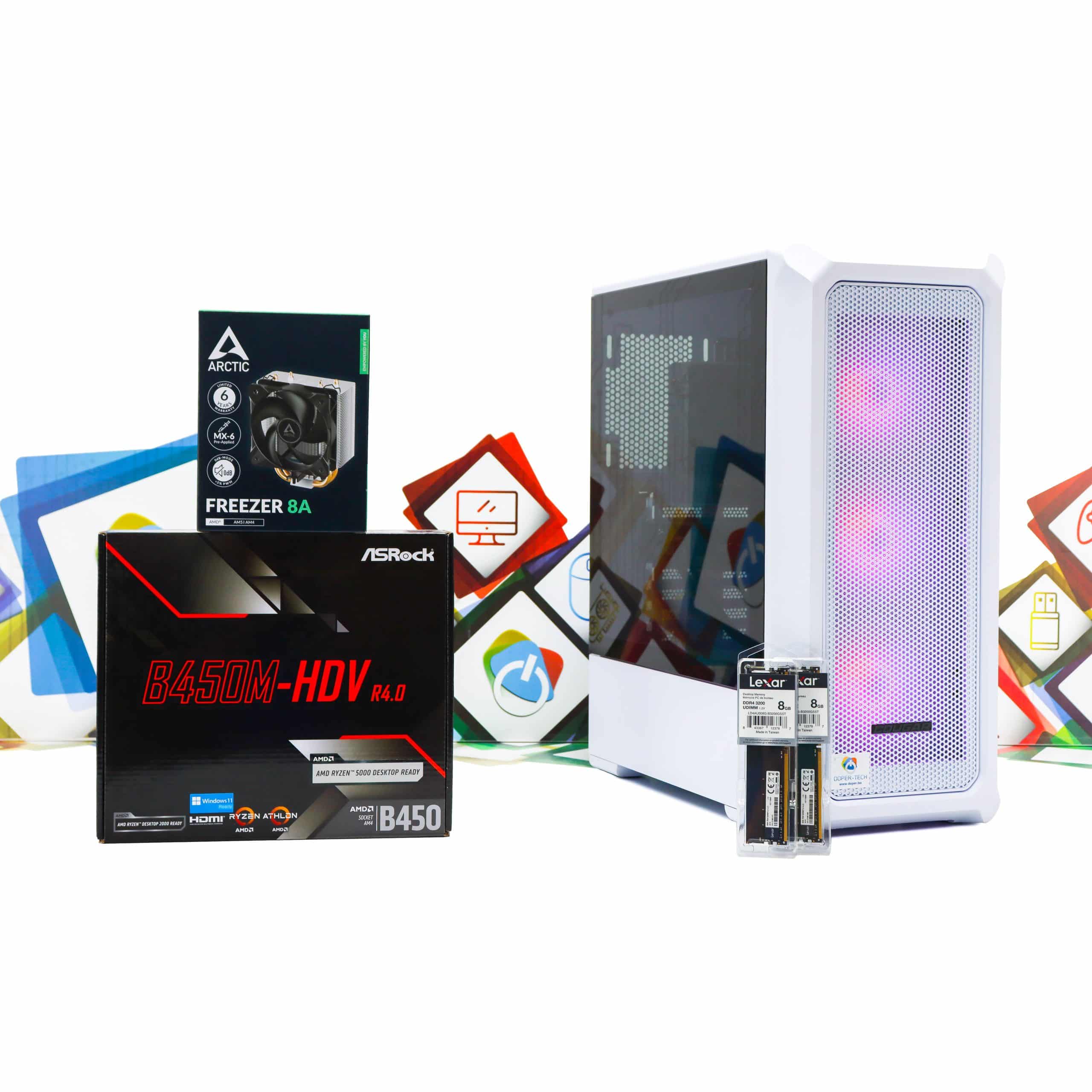 Gaming PC Archon 2 Mesh-54W R5 5600X RTX 5060 480GB SSD 16GB DDR4
