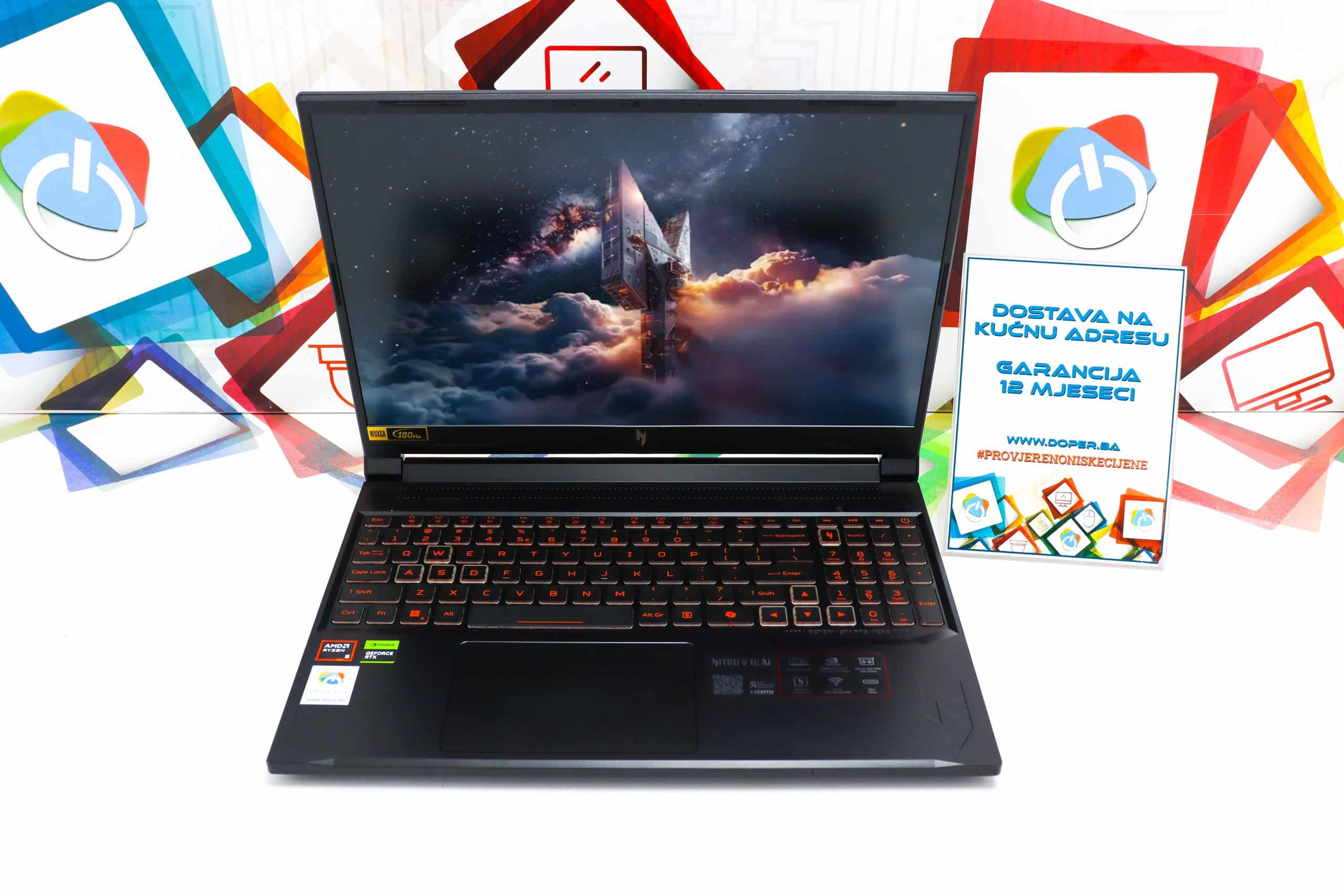 Laptop Acer Nitro ANV16-42-R309 R5 240 RTX 5050 512GB SSD 16GB DDR5 16'' 180Hz