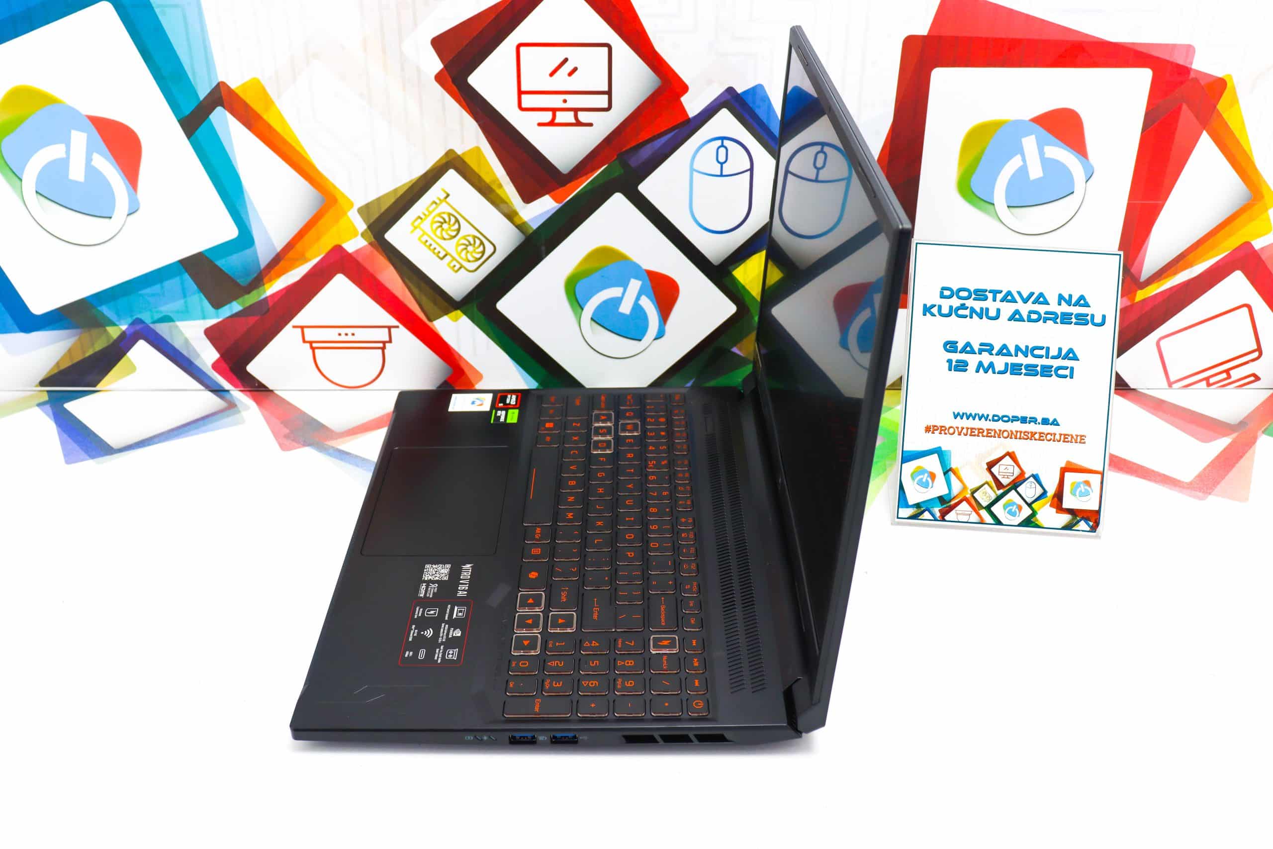 Laptop Acer Nitro ANV16-42-R309 R5 240 RTX 5050 512GB SSD 16GB DDR5 16'' 180Hz - Slika 3