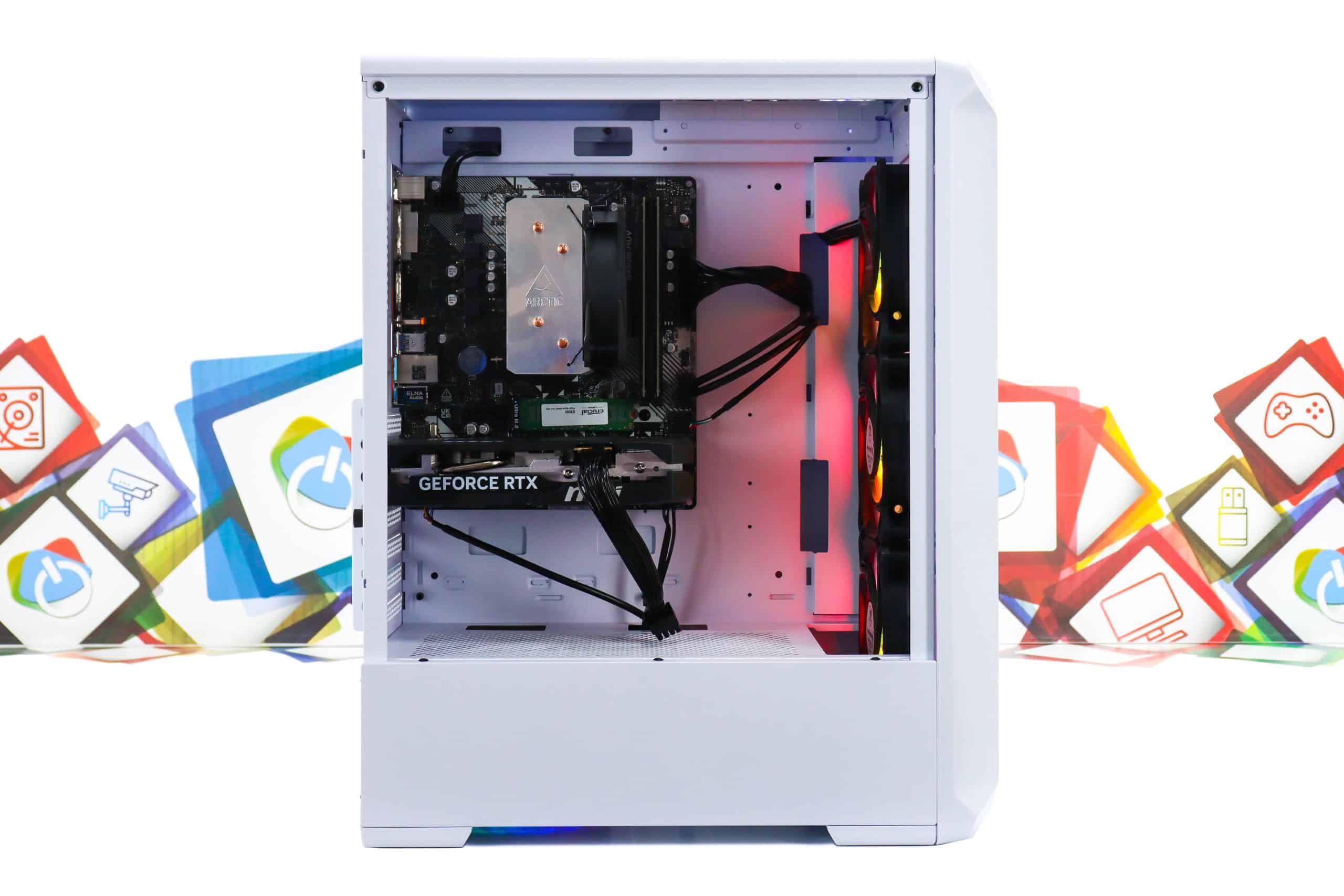 Gaming PC Archon 2 Mesh-54W R5 5600X RTX 5060 480GB SSD 16GB DDR4 - Slika 7