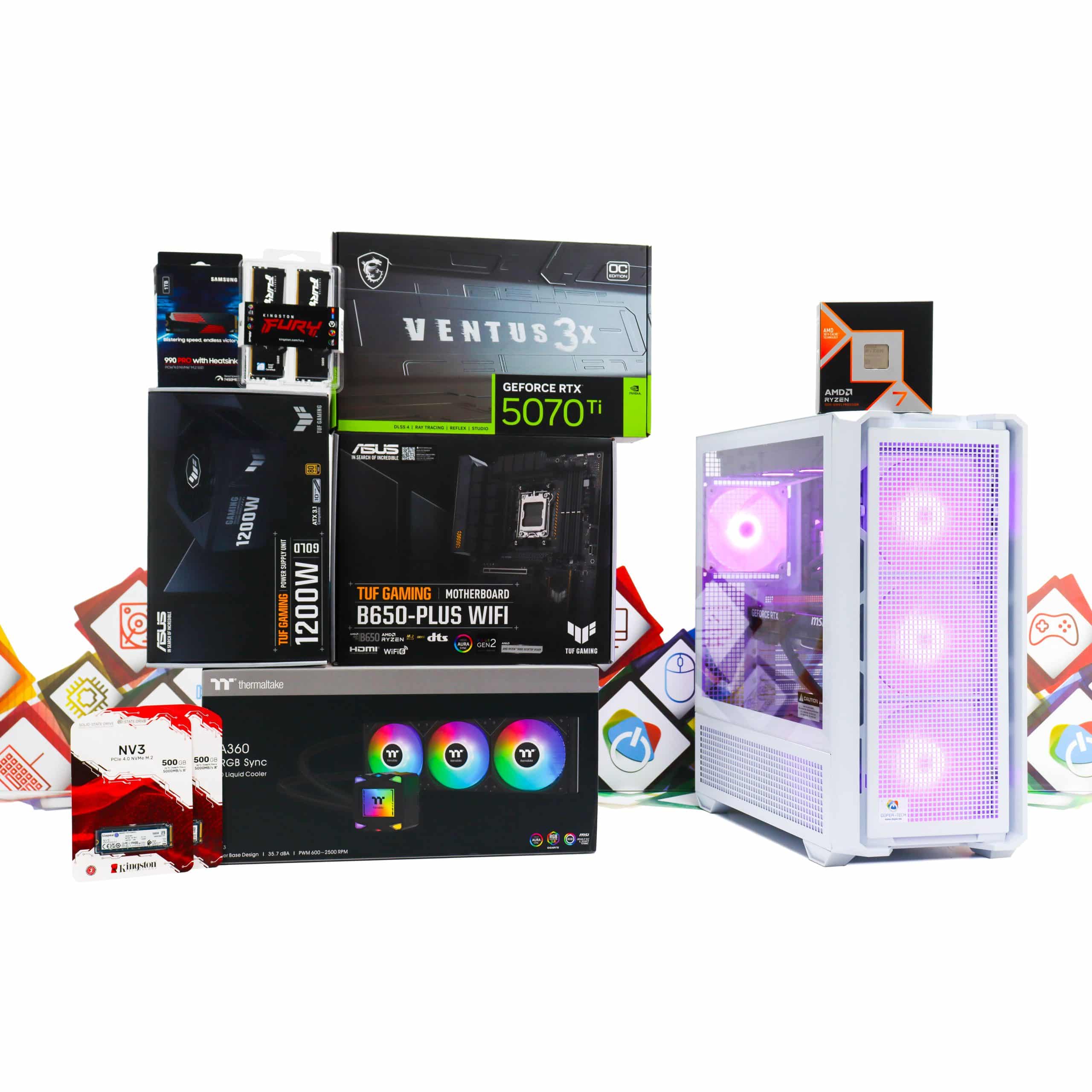 Gaming PC Cougar MX600-20 R7 9800X3D RTX 5070 Ti 2TB SSD 64GB DDR5