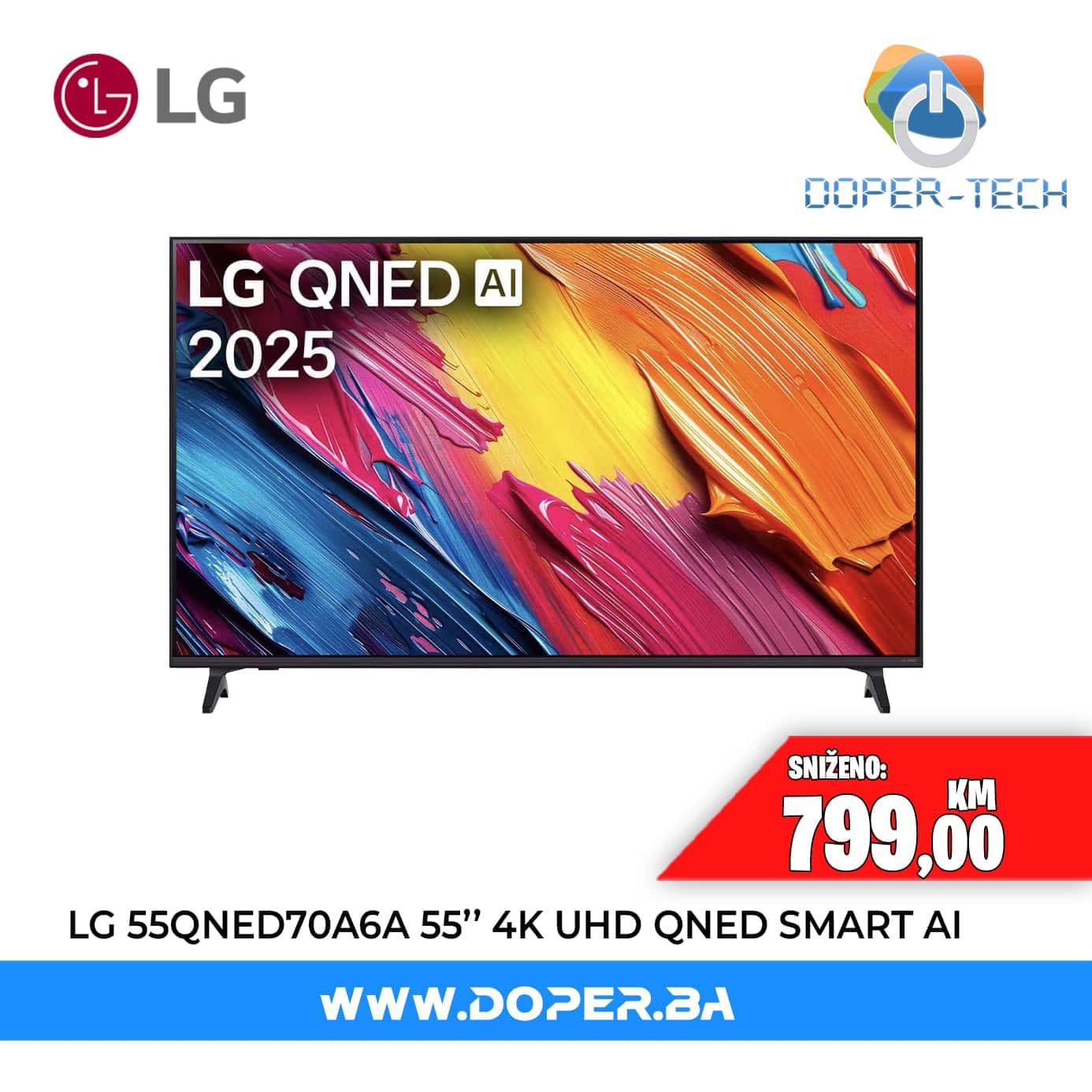TV LG 55QNED70A6A 55'' QNED 4K UHD Smart