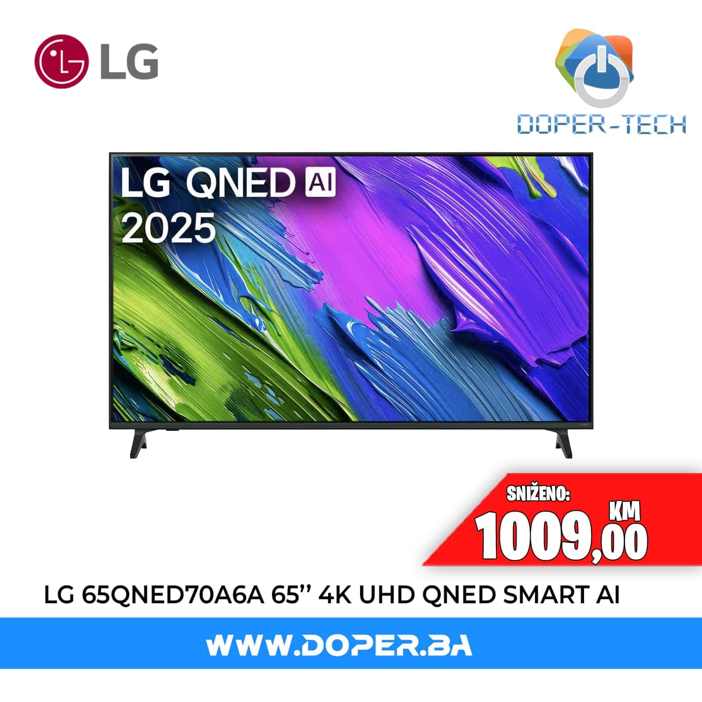 TV LG 65QNED70A6A 65'' QNED 4K UHD Smart