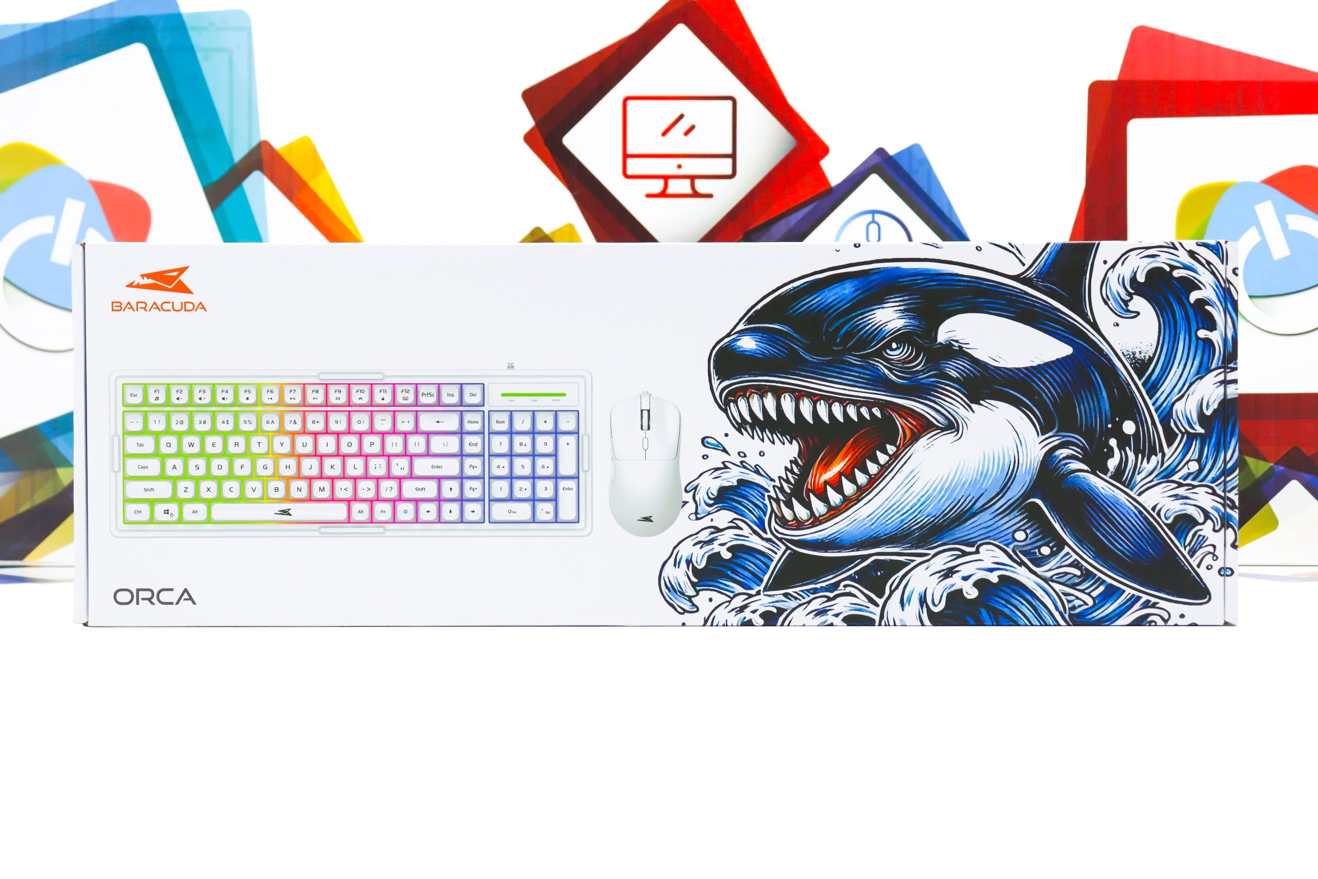 Gaming set tipkovnica i miš Baracuda Orca BGC-012 White