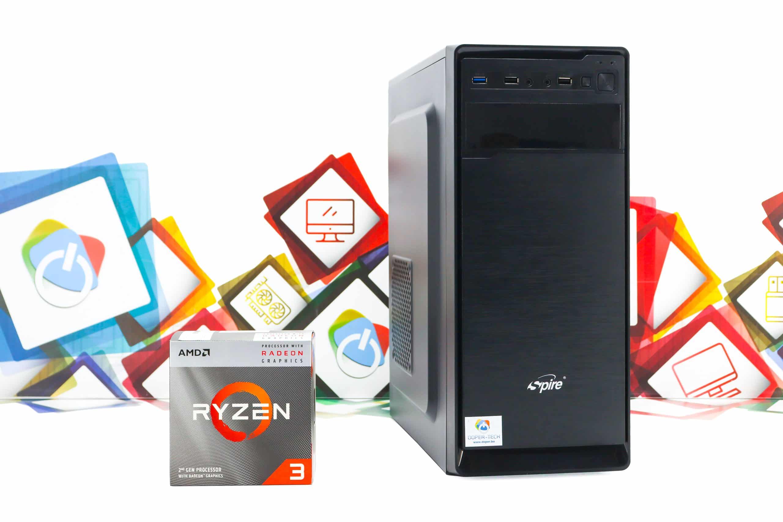 Office PC Spire Supreme-08A R3 3200G 500GB SSD 16GB DDR4 - Slika 2