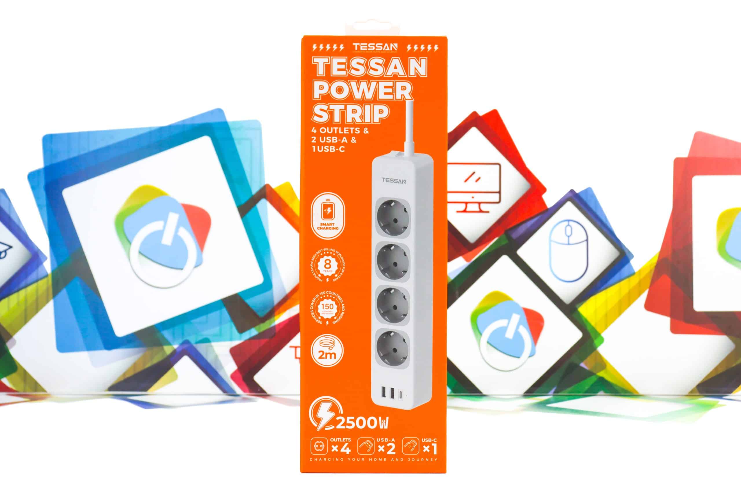 Produžni kabal multifunkcionalni Tessan TS-307-C 2m