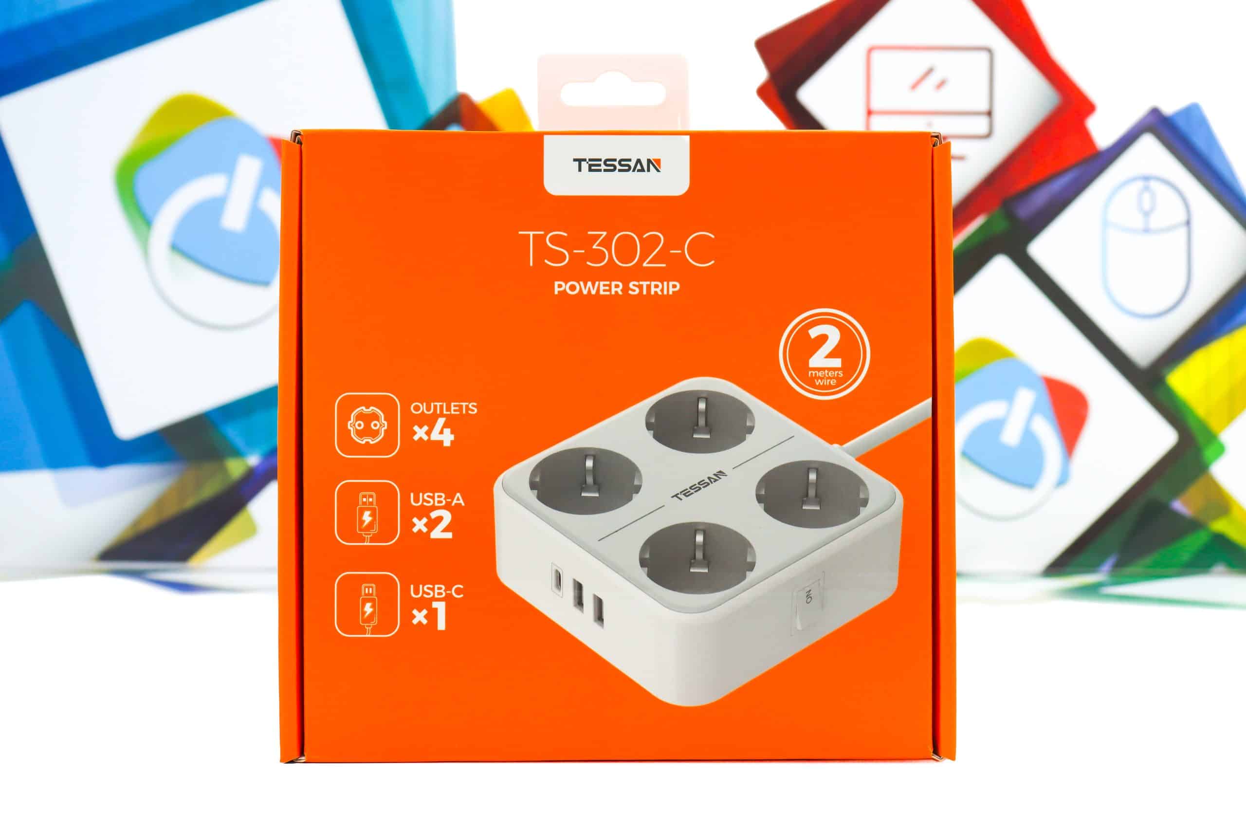 Produžni kabal multifunkcionalni Tessan TS-302-C 2m