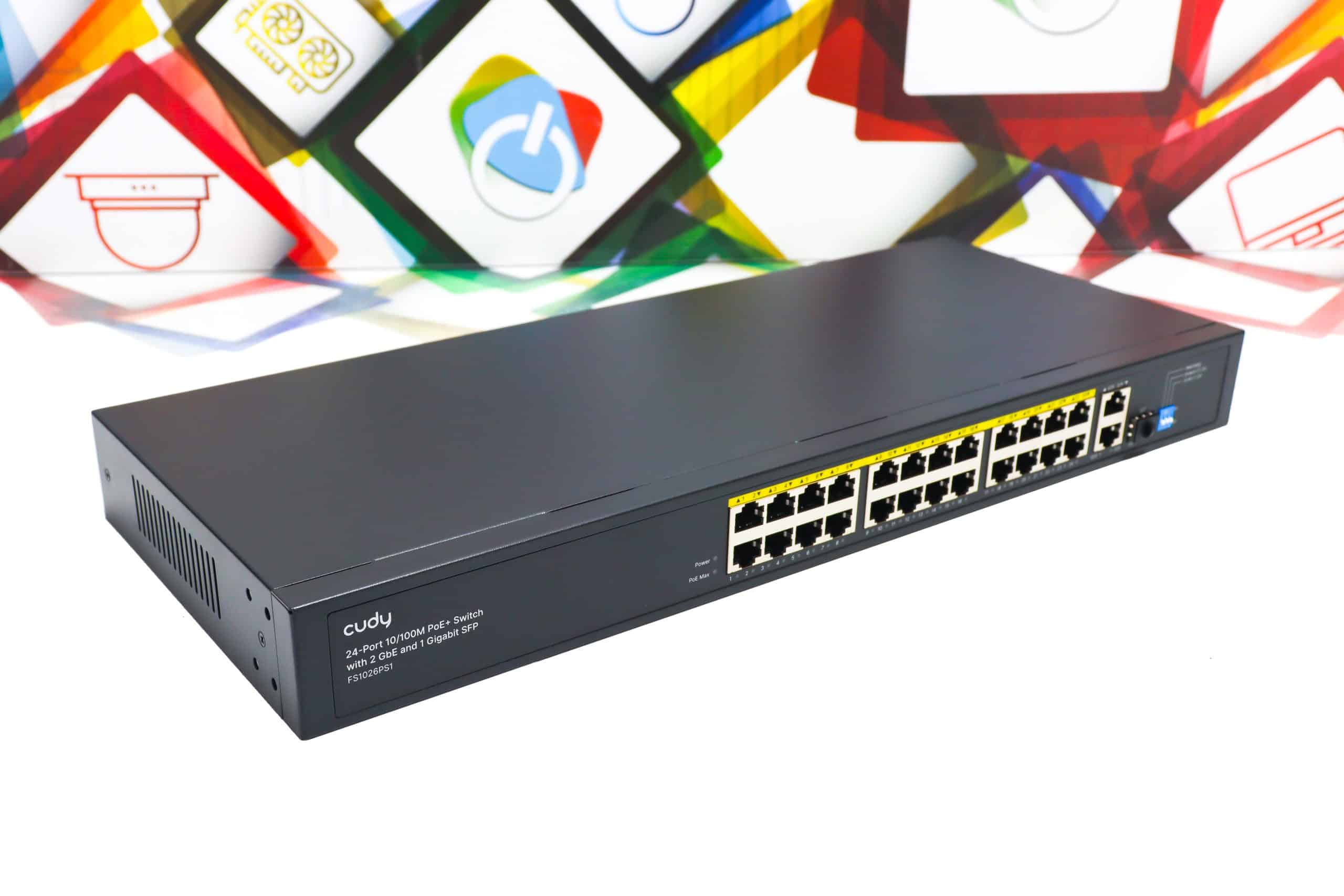 Desktop/Rack PoE+ Switch Cudy FS1026PS1 - 24×10/100 Mbps