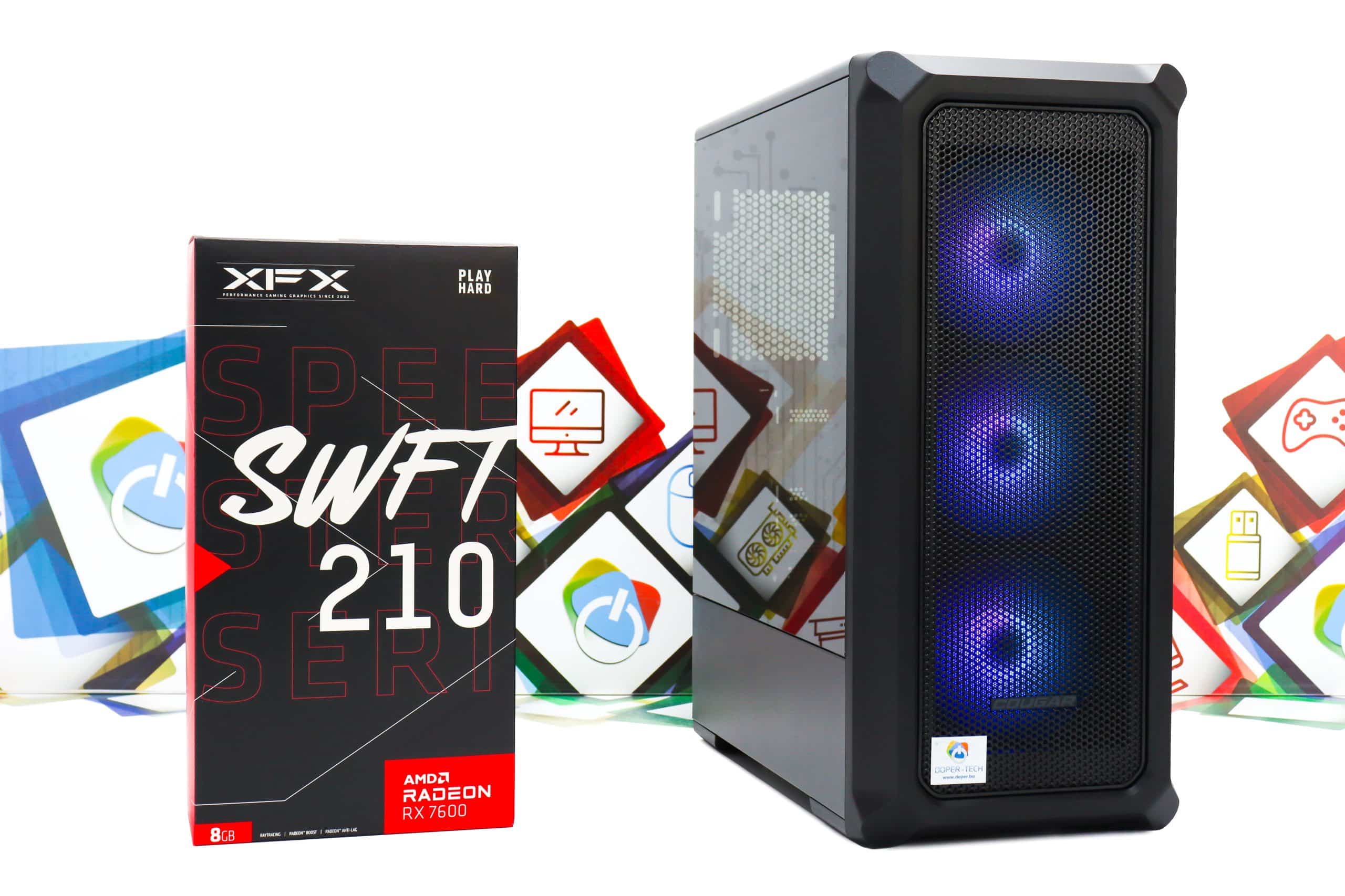 Gaming PC Archon 2 Mesh-57B R5 5500 RX 7600 240GB SSD 8GB DDR4 - Slika 2